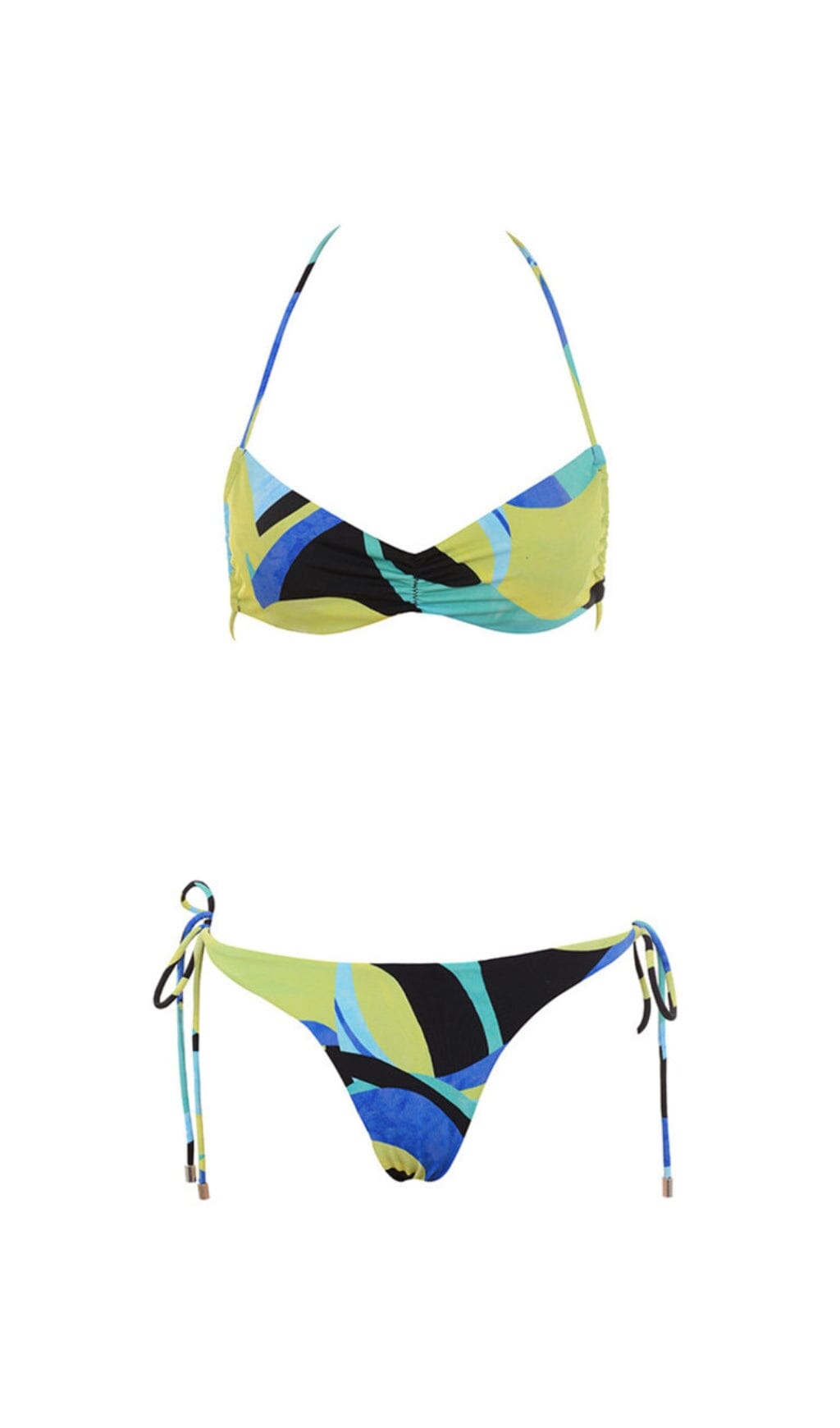 BLUE GREEN HALTER BIKINI styleofcb