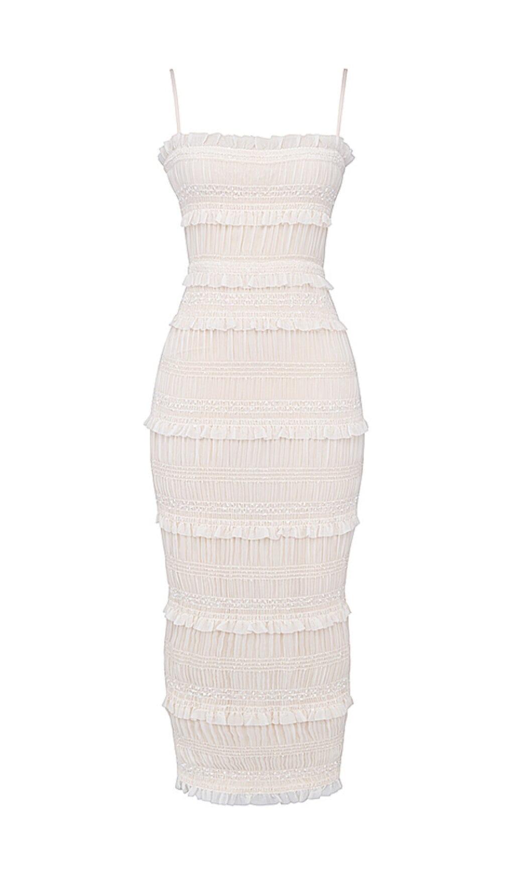 IVORY SEQUIN PLEAT MAXI DRESS styleofcb