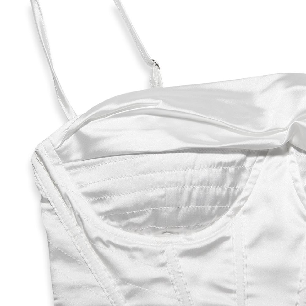CORSET MIDI DRESS IN WHITE styleofcb