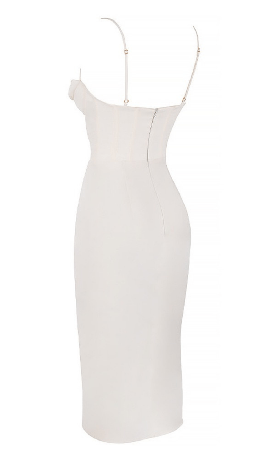 CORSET MIDI DRESS IN WHITE styleofcb
