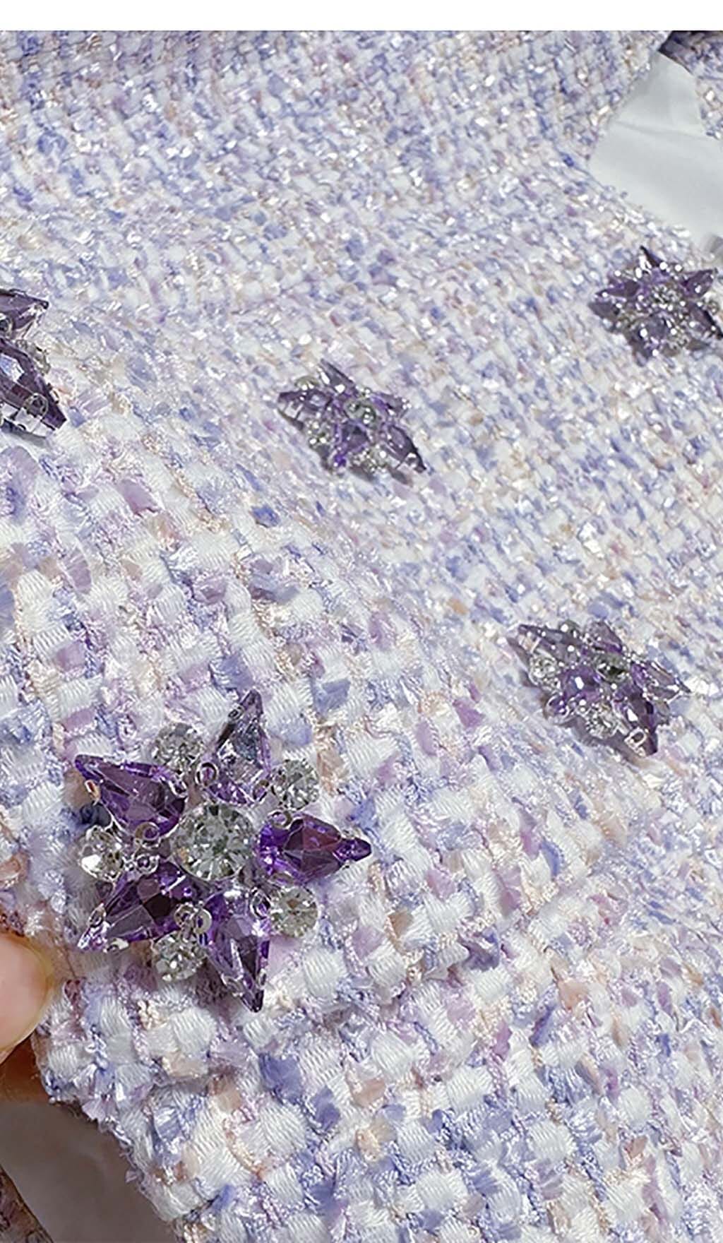CRYSTAL EMBELLISHED TWO PIECE IN LILAC
