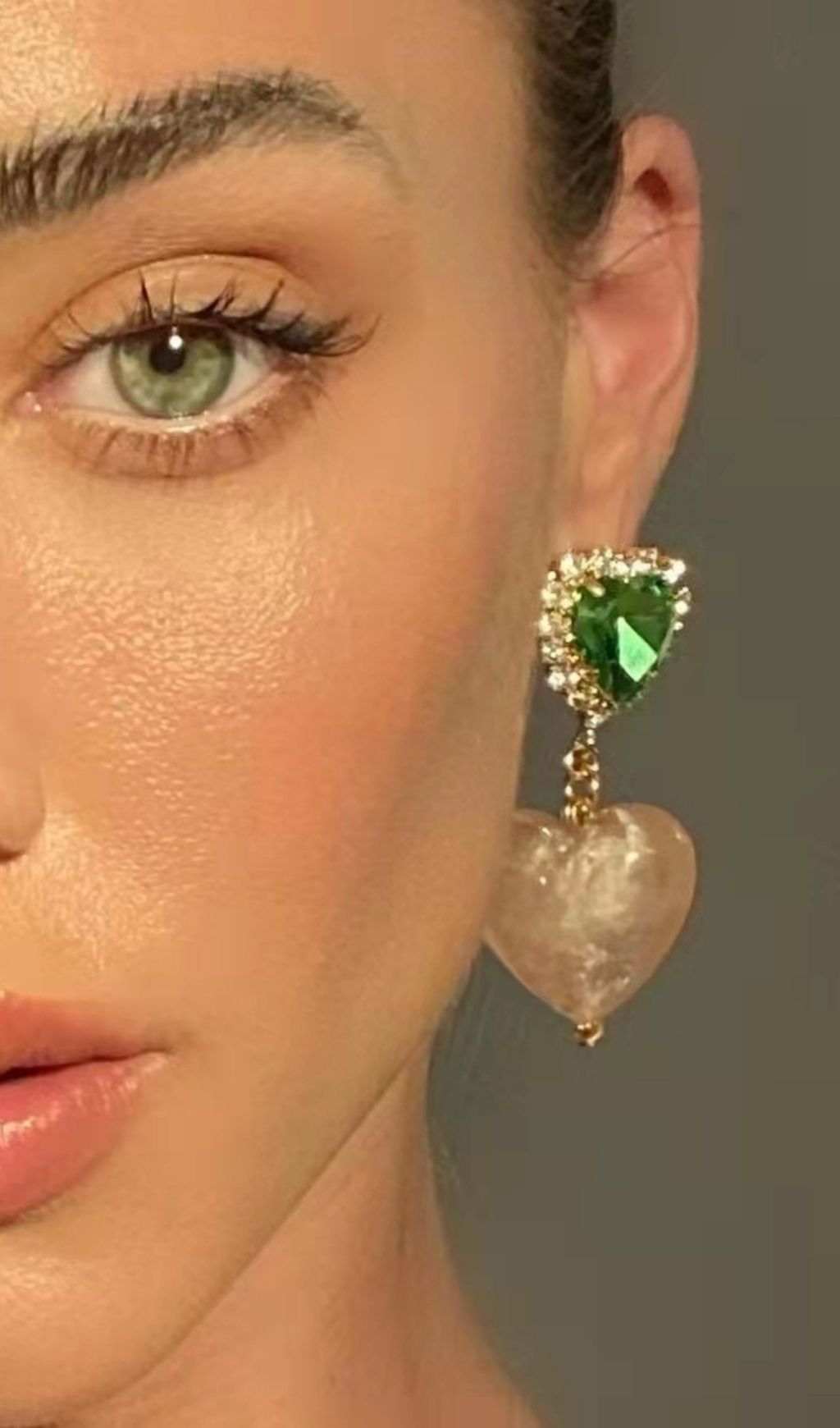 CRYSTAL HEART SHAPED EARRINGS Earrings styleofcb