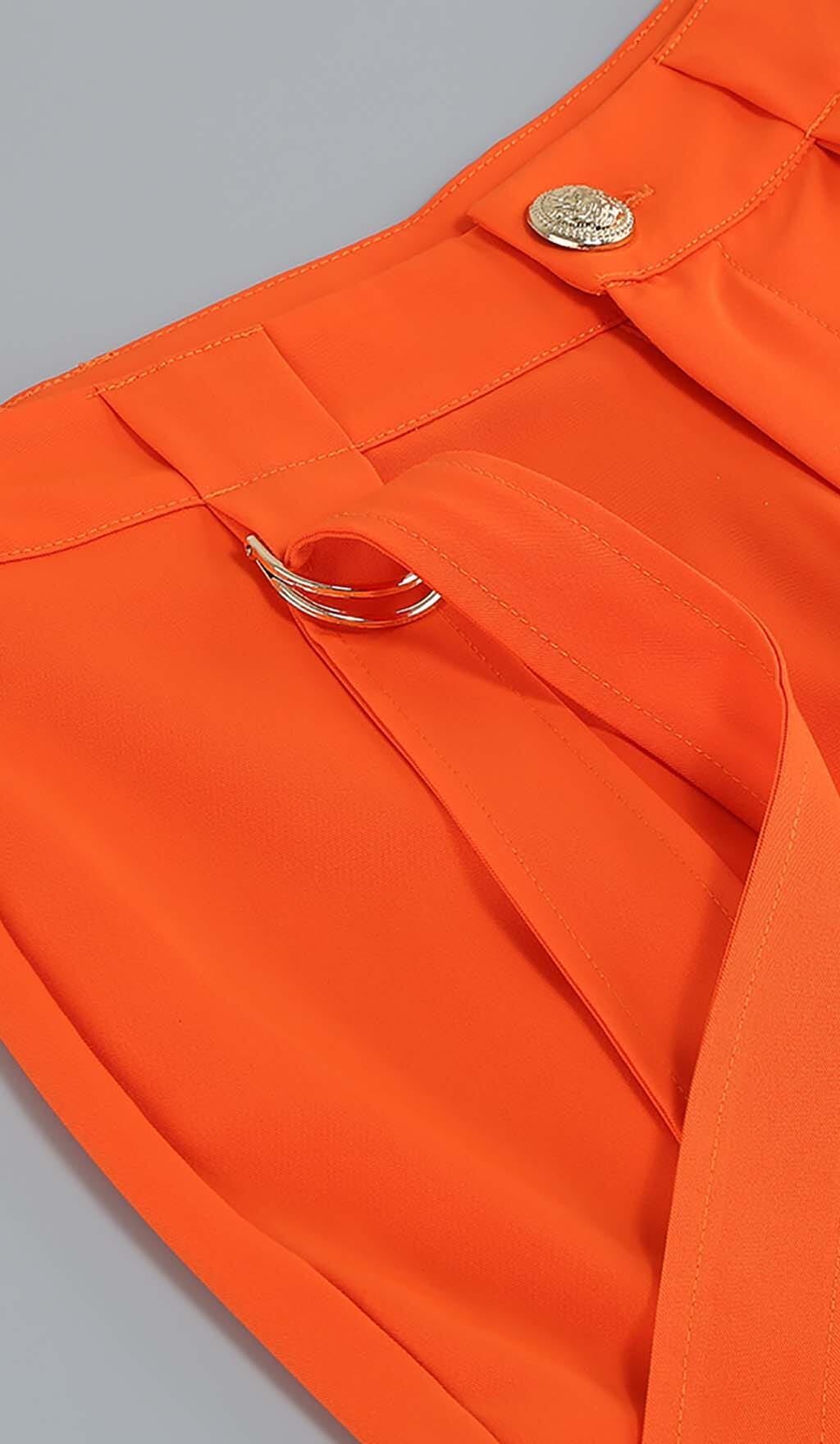 CUTOUT BACKLESS THREE PIECE SET IN ORANGE DRESS STYLE OF CB