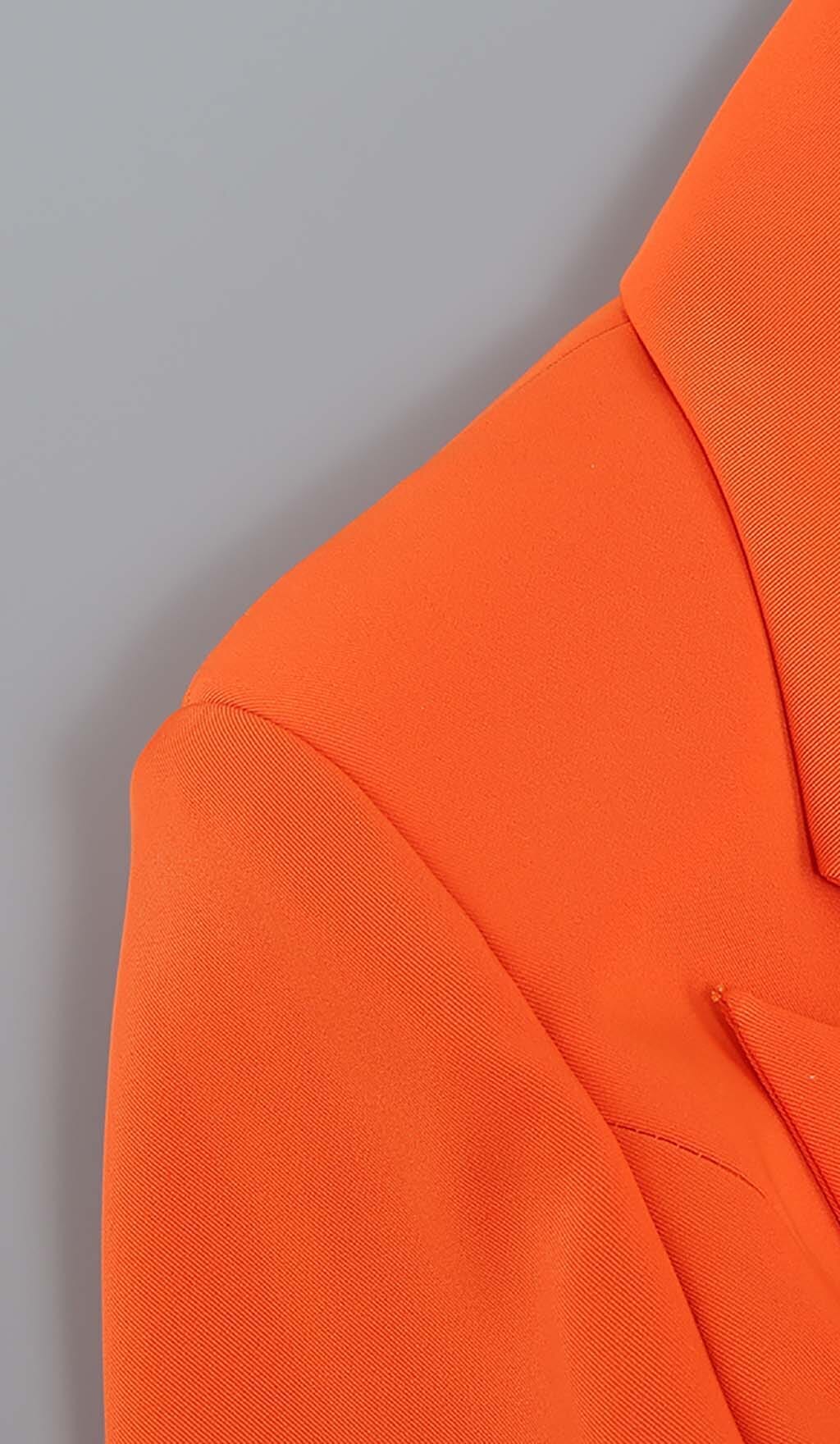 CUTOUT BACKLESS THREE PIECE SET IN ORANGE DRESS STYLE OF CB