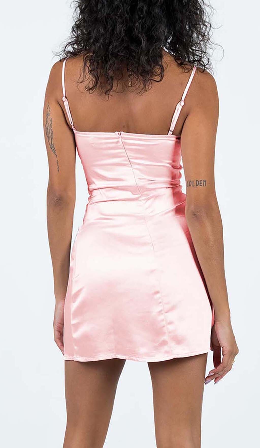 FLORAL STRAP SATIN MINI DRESS DRESS STYLE OF CB
