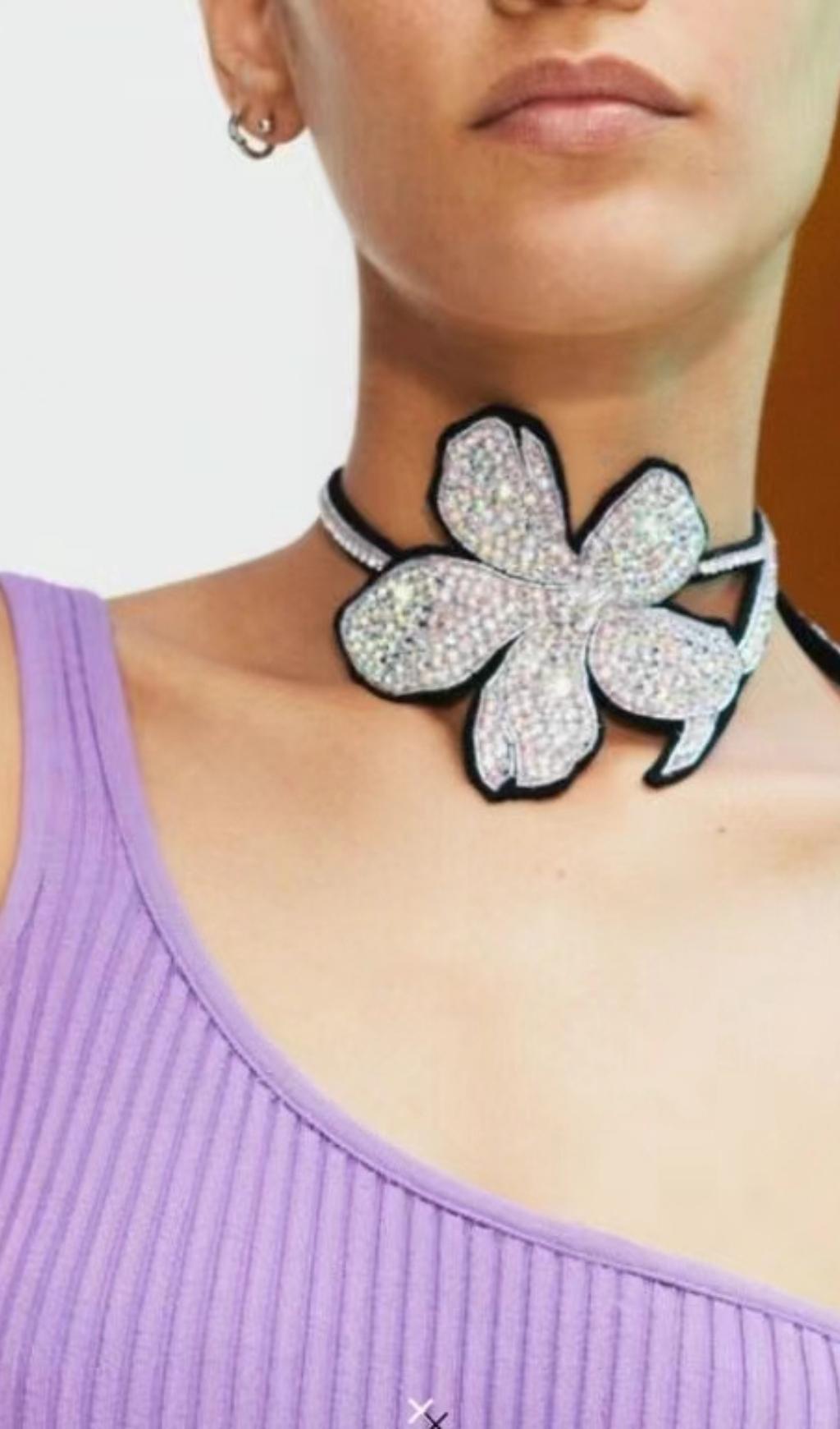FLOWER DIAMOND NECKLACE Jewelry styleofcb
