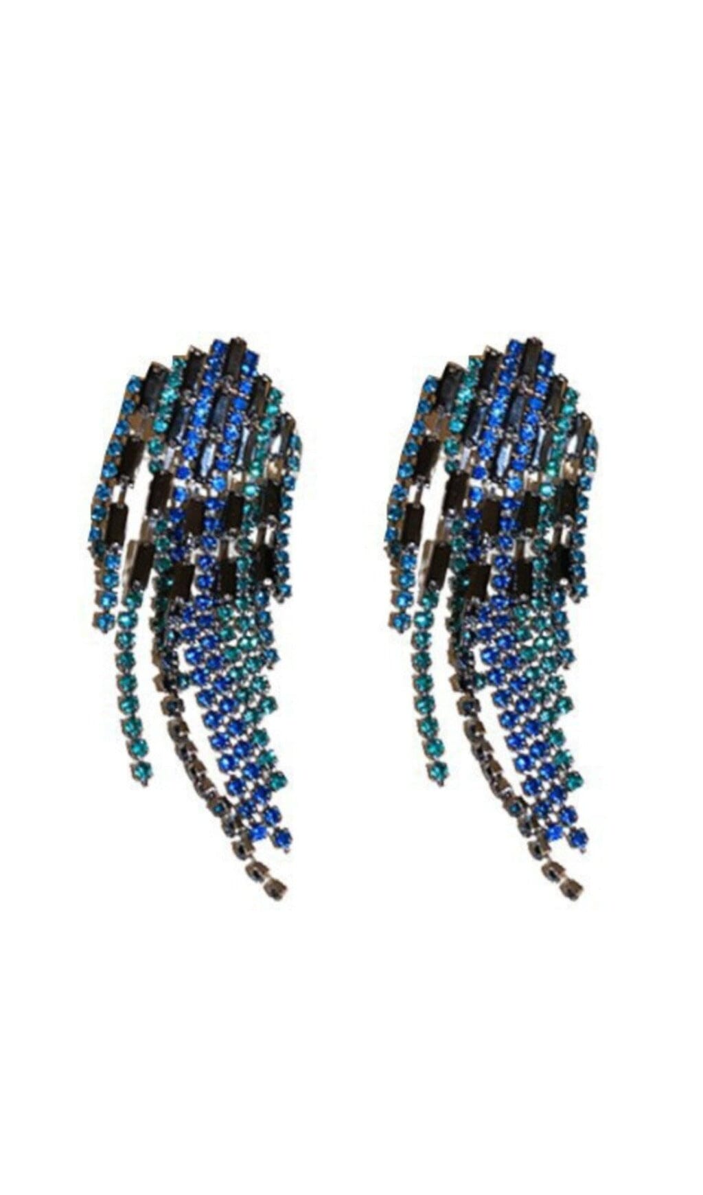 RHINESTONE FRINGE EARRINGS Earrings Oh CICI