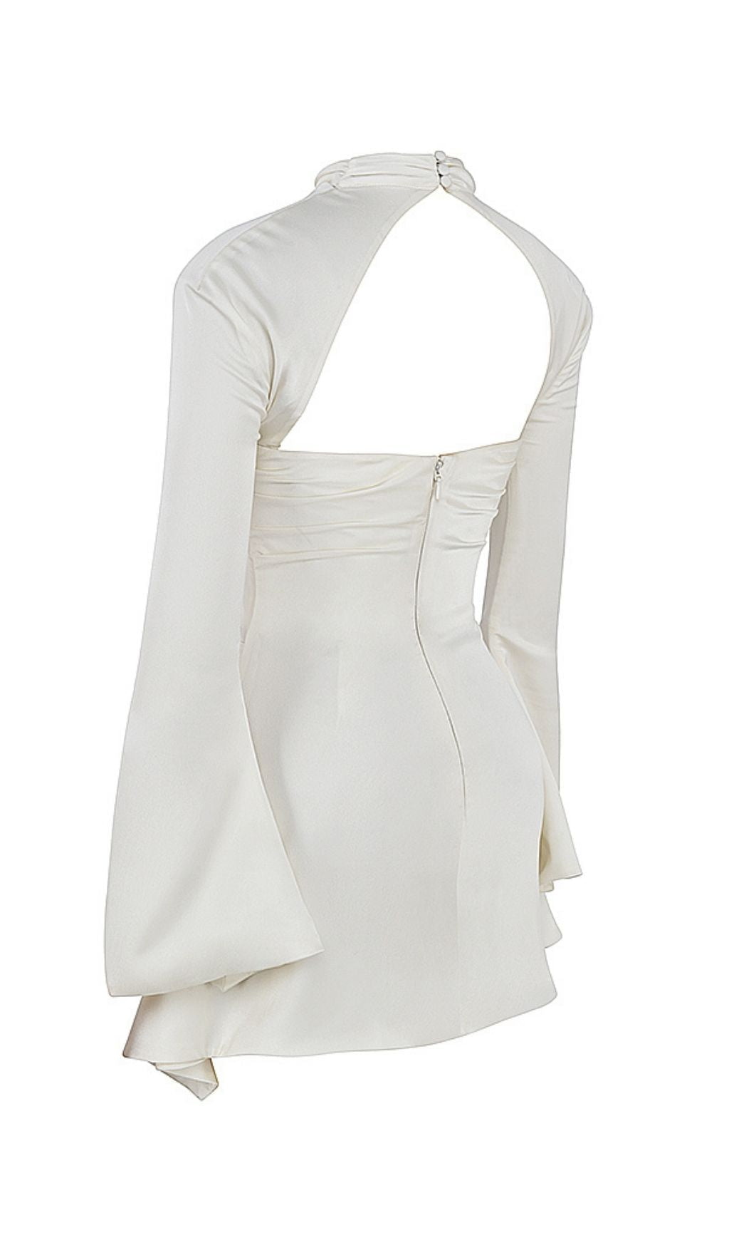IVORY DRAPE CUT OUT MINI DRESS Dresses styleofcb