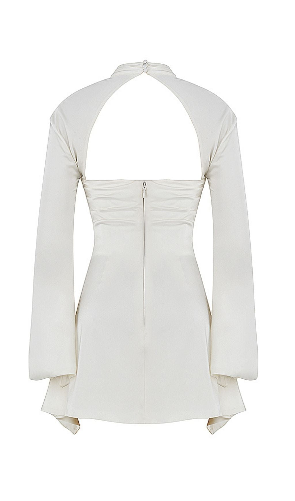 IVORY DRAPE CUT OUT MINI DRESS Dresses styleofcb