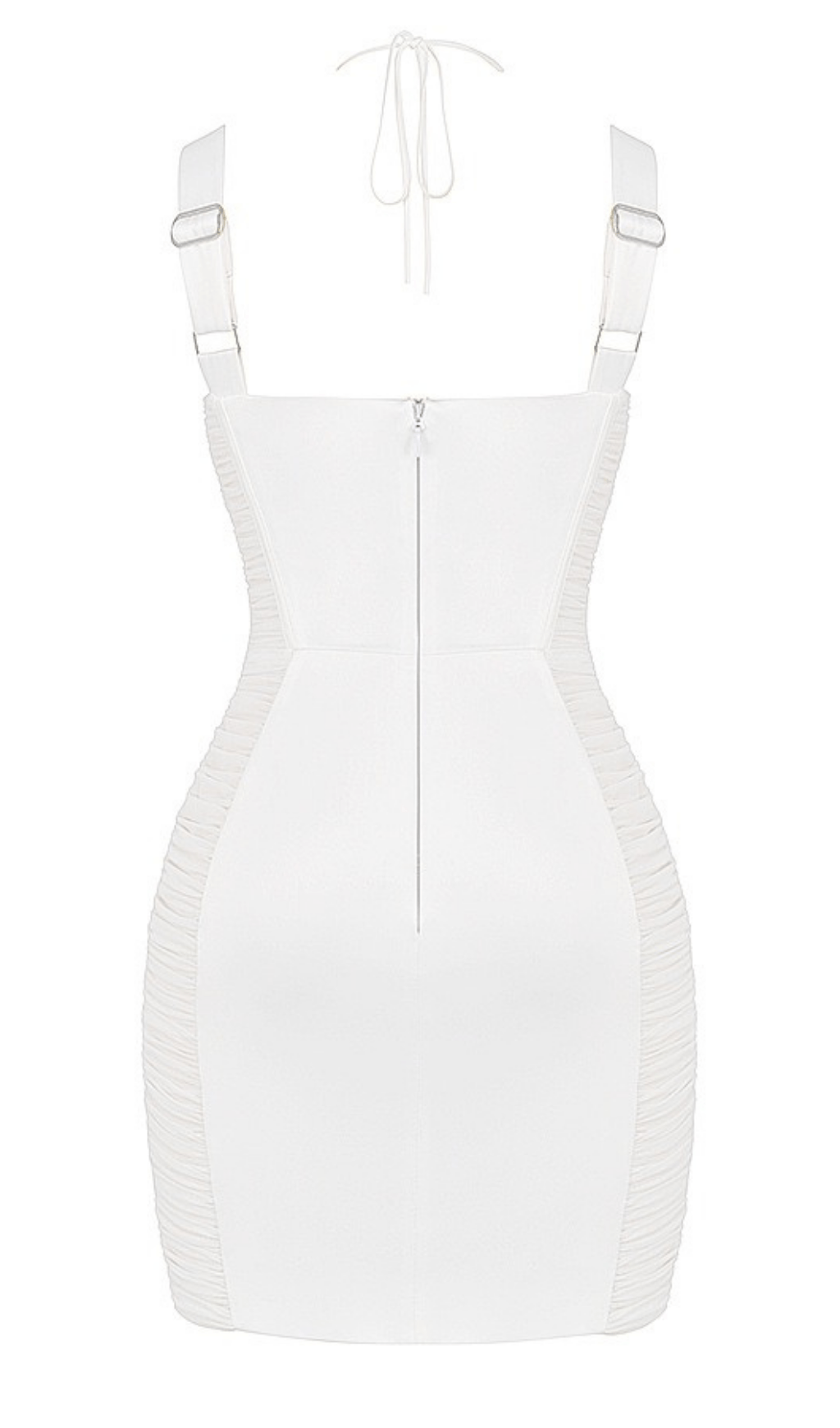IVORY PLEATED STAIN MINI DRESS styleofcb