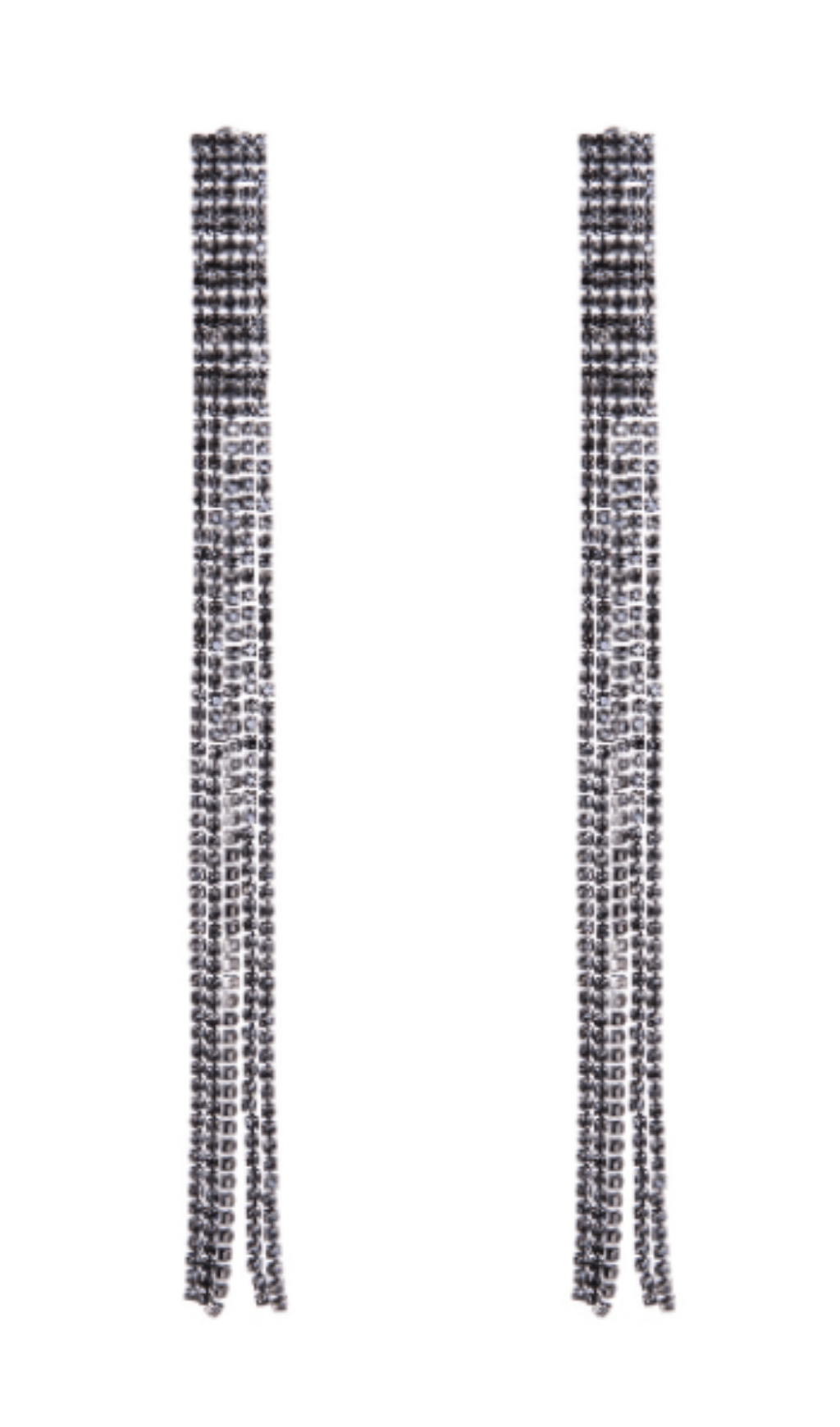 Inlaid diamond tassel earrings styleofcb BLACK