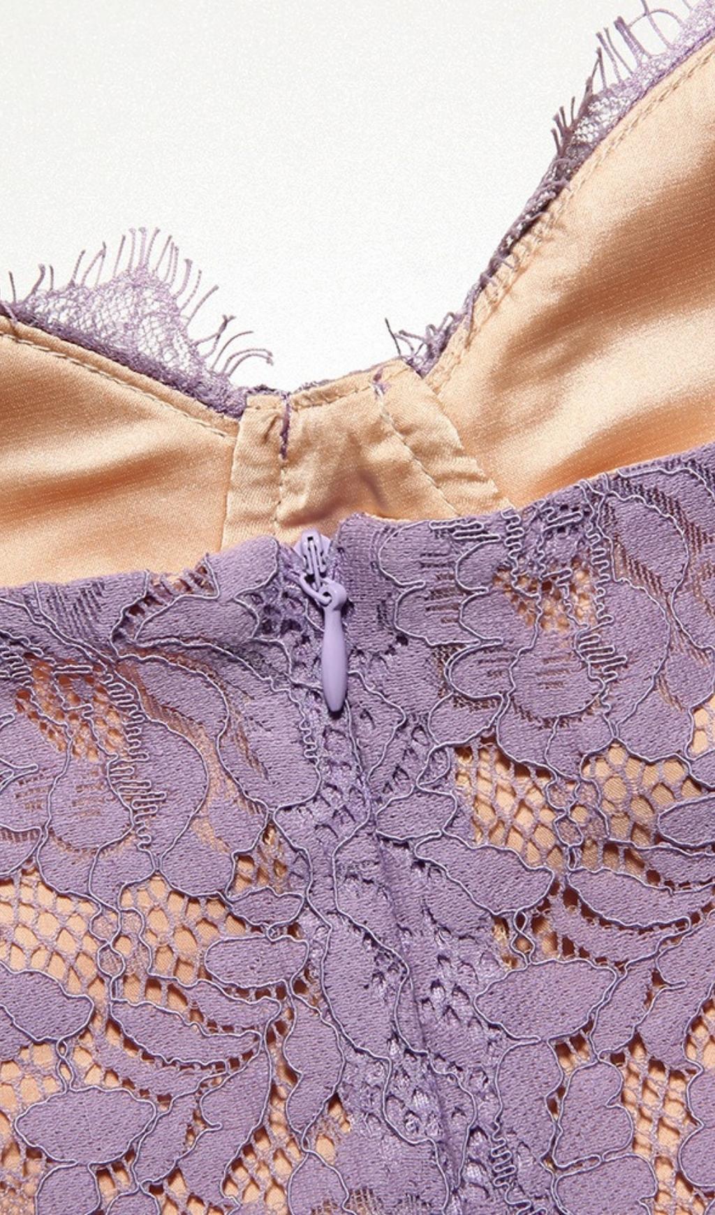 LACE MINI DRESS IN PURPULE Dresses styleofcb