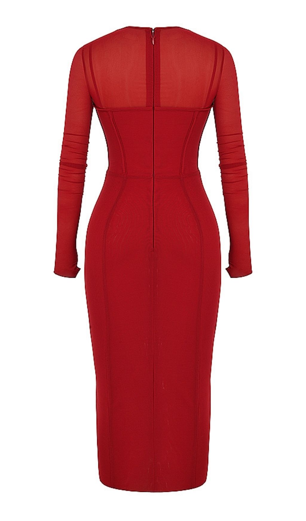 LONG SLEEVE MIDI DRESS IN BEIGE Dresses styleofcb