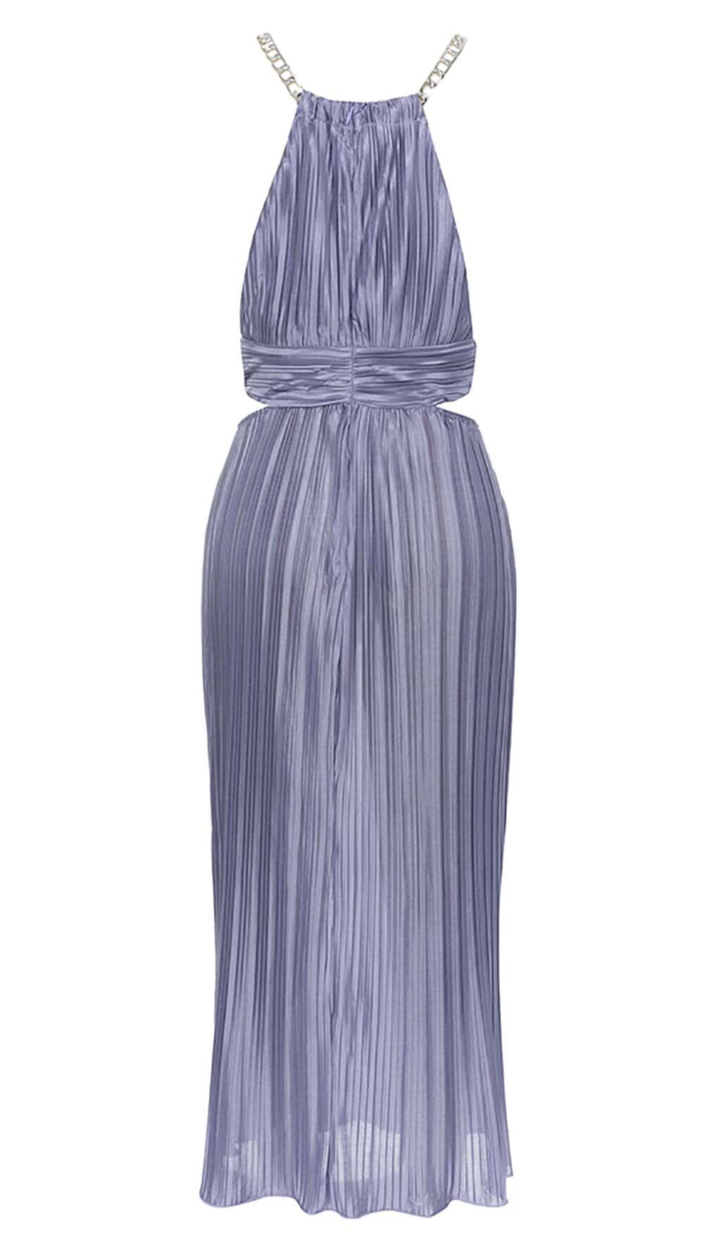 MOCK-NECK SLEEVELESS BELTED MIDI DRESS DRESS STYLE OF CB