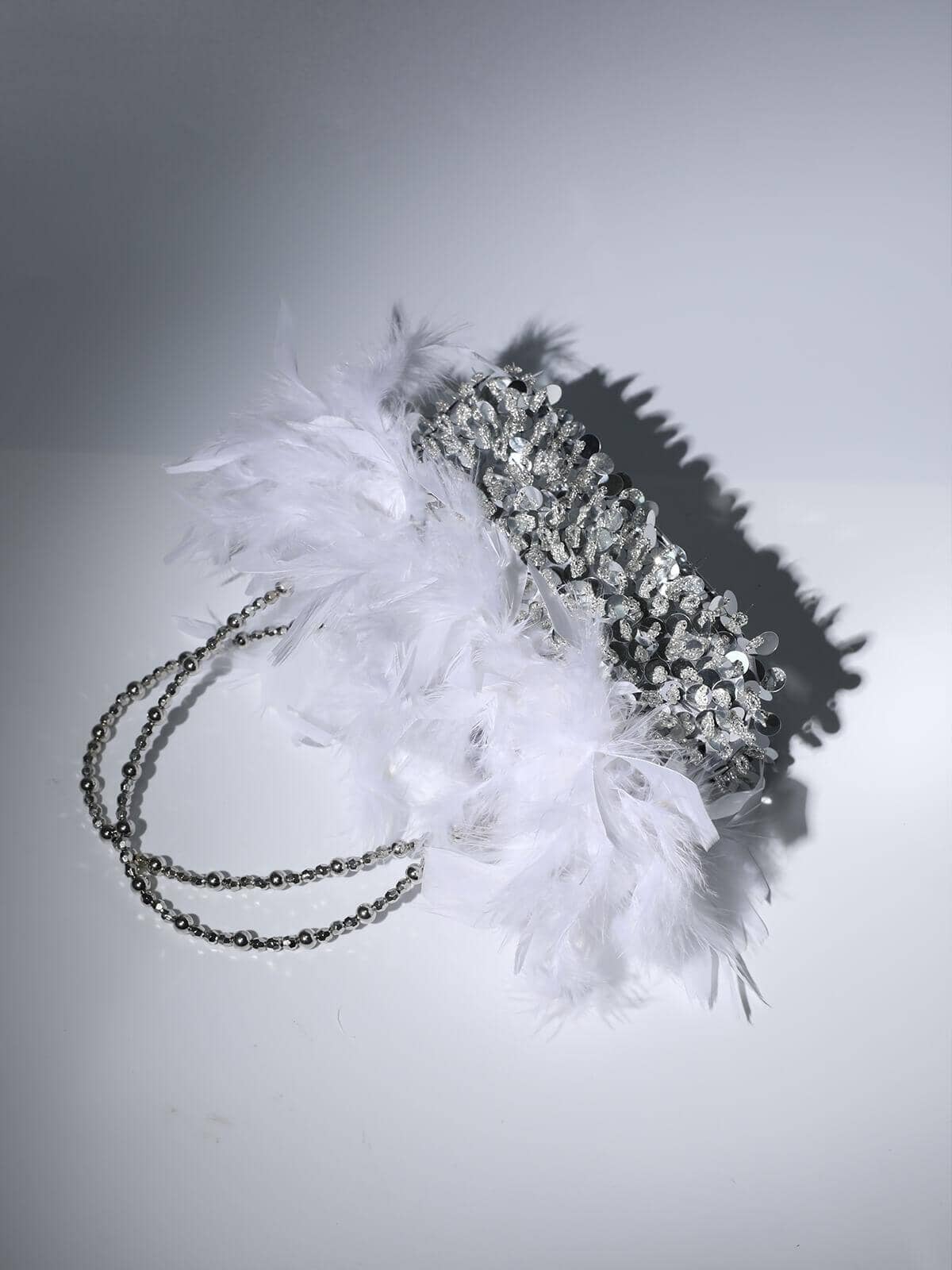 SEQUIN FEATHER SHOULDER BAG Bags Oh CICI