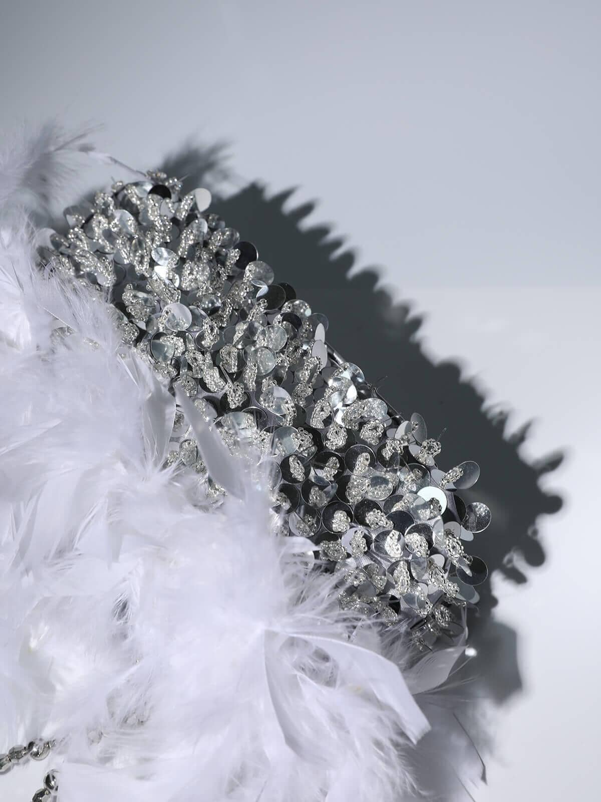 SEQUIN FEATHER SHOULDER BAG Bags Oh CICI