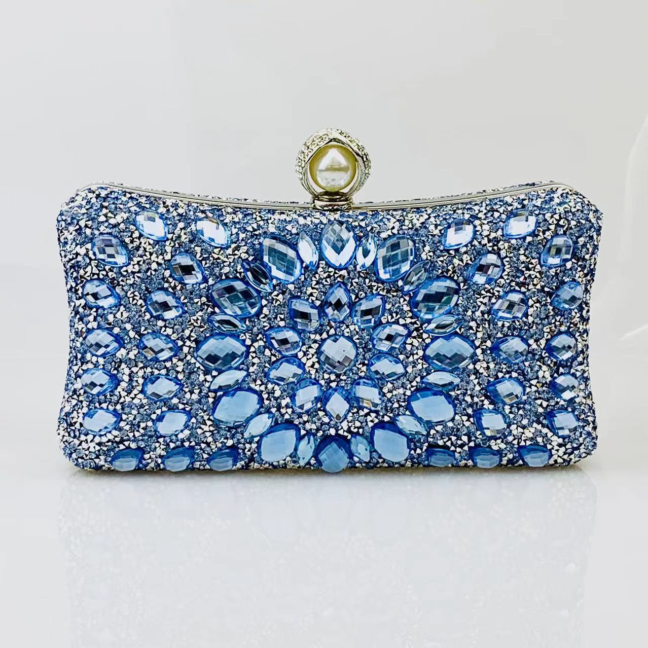 MULTI RHINESTONE CRYSTAL CLUTCH