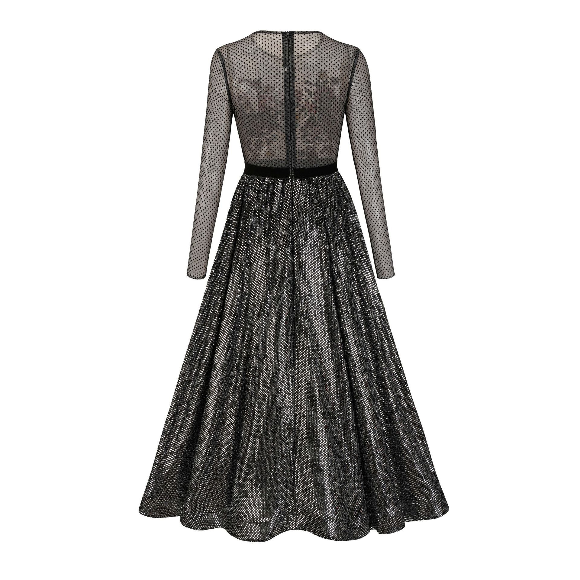 PATCHWORK FLORAL EMBROIDED DRESS