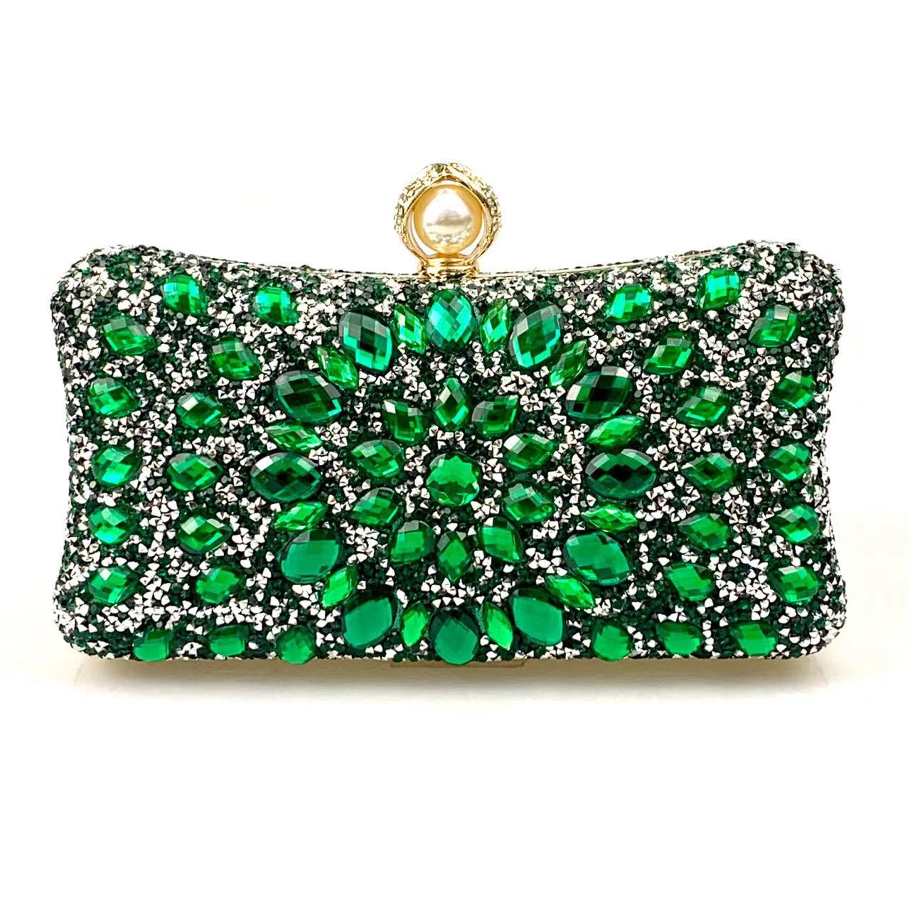 MULTI RHINESTONE CRYSTAL CLUTCH