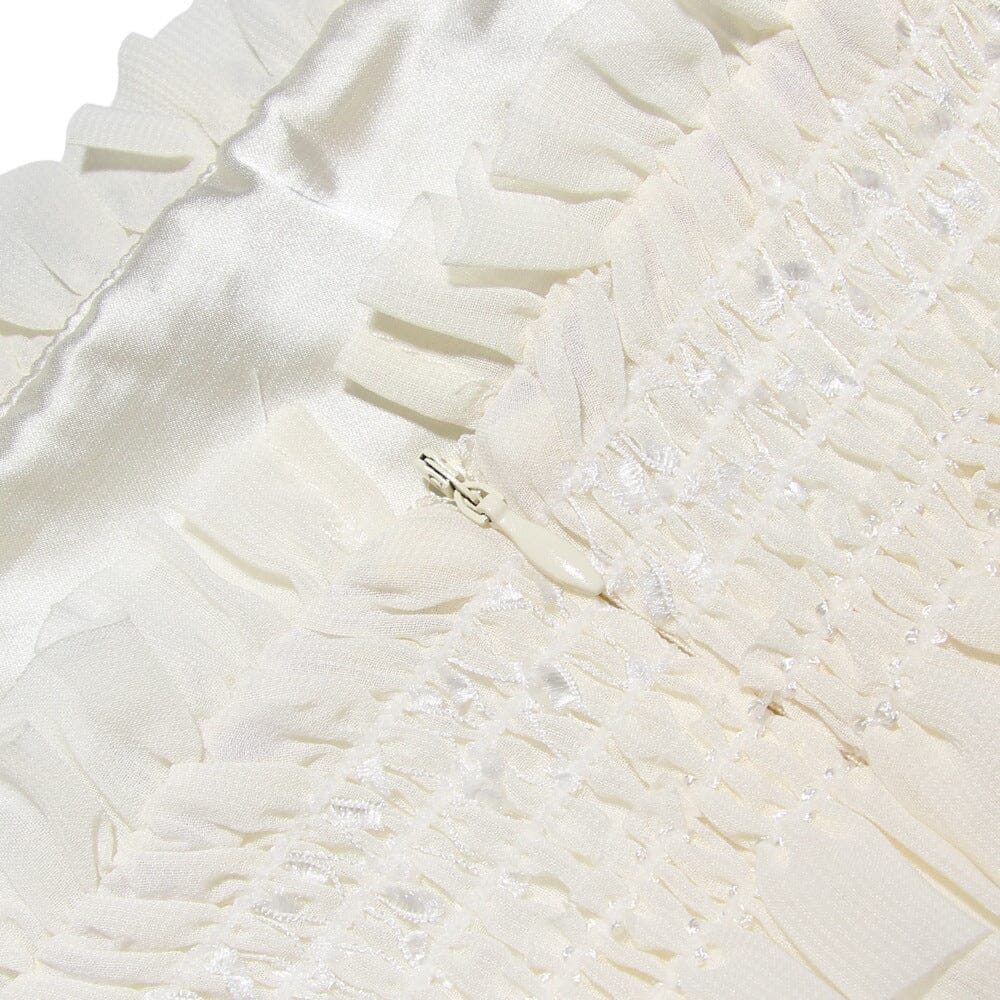 IVORY SEQUIN PLEAT MAXI DRESS styleofcb