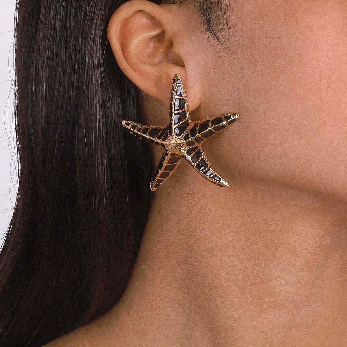 STARFISH EARRINGS IN BLACK Earrings styleofcb
