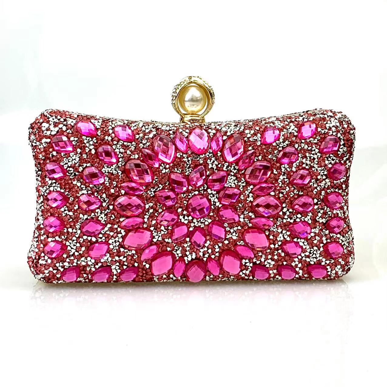 MULTI RHINESTONE CRYSTAL CLUTCH