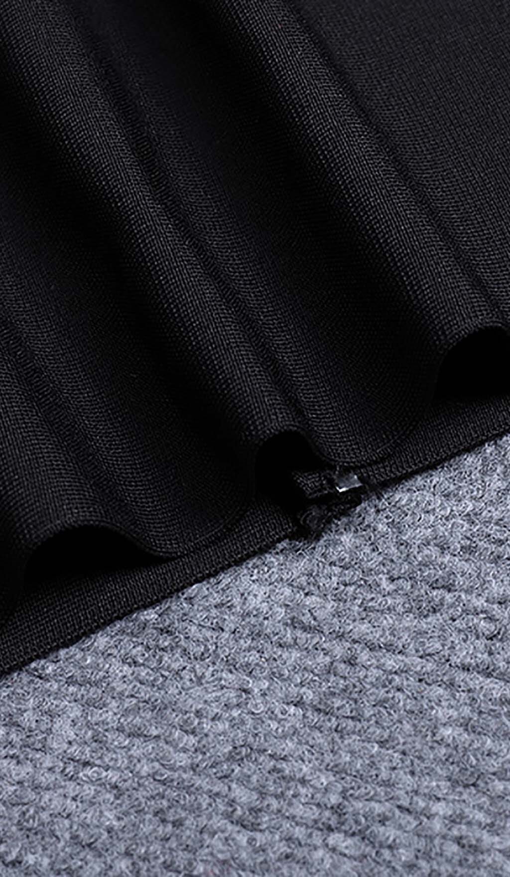 PLUNGING NECKLINE BOW MIDI DRESS IN BLACK DRESS sis label