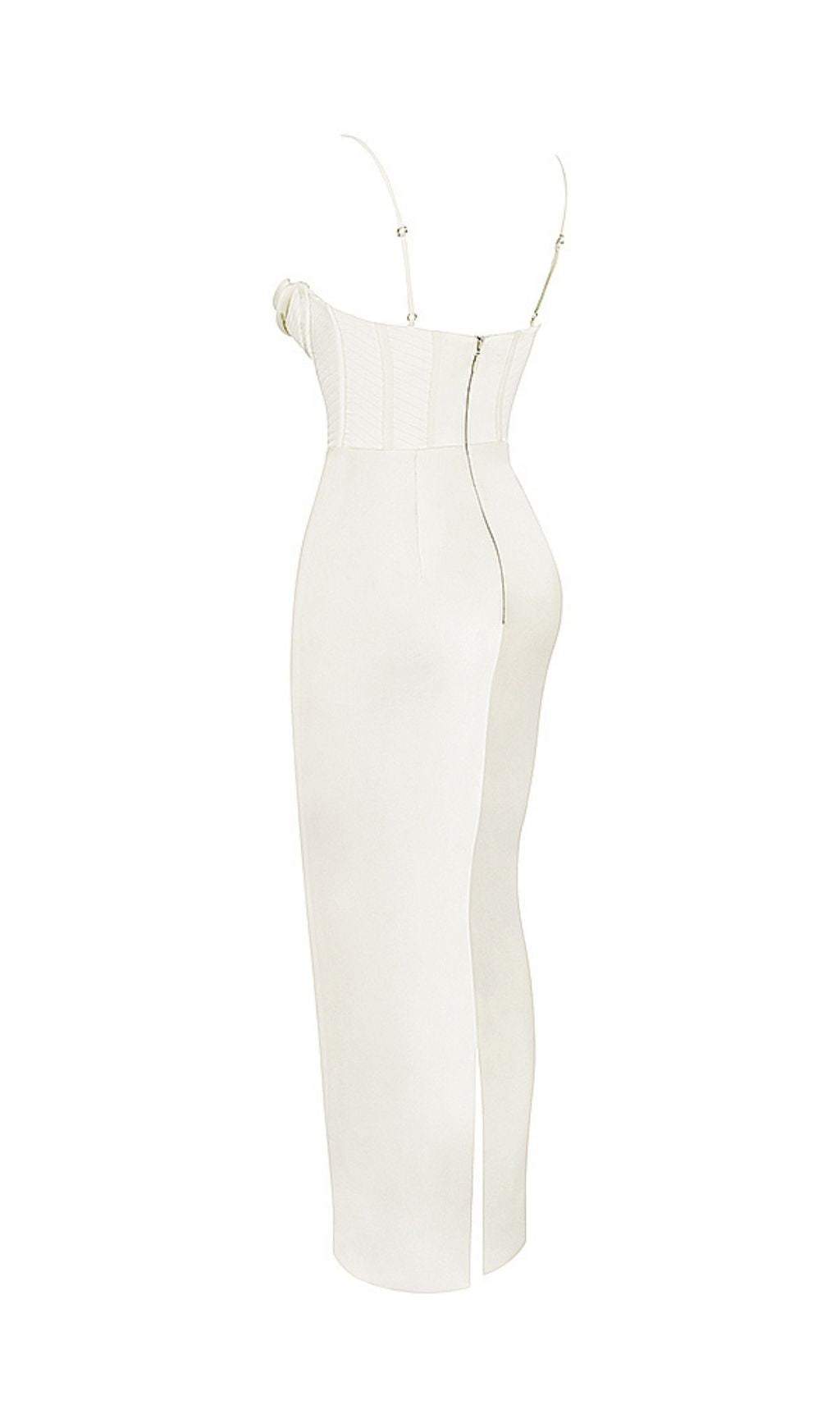 SATIN CORSET MAXI DRESS IN IVORY Dresses styleofcb