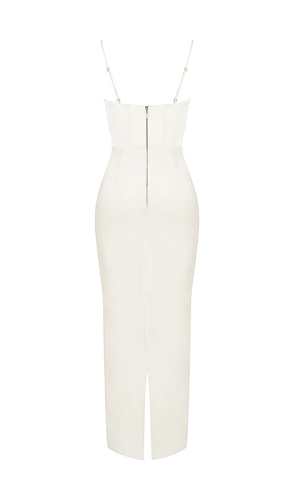 SATIN CORSET MAXI DRESS IN IVORY Dresses styleofcb