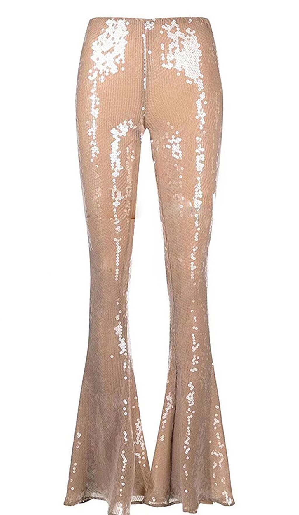 SEQUIN-EMBELLISHED SHIRT IN METALLIC GOLD DRESS STYLE OF CB