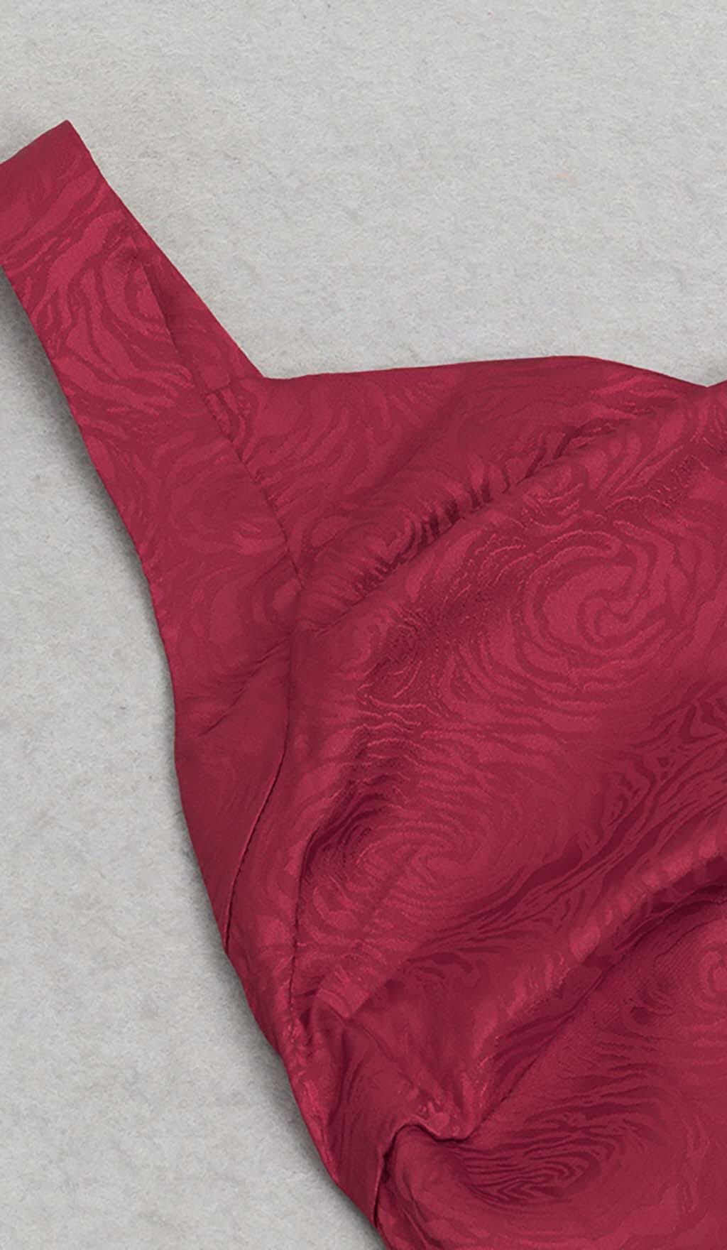STRAP SATIN MAXI DRESS IN RUBY RED DRESS styleofcb