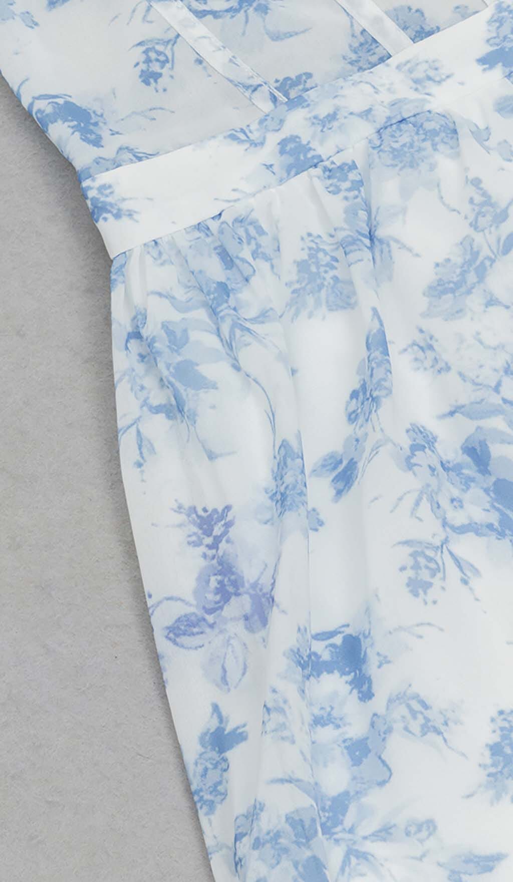STRAPPY CORSET TIERED MAXI DRESS IN BLUE DRESS styleofcbdress