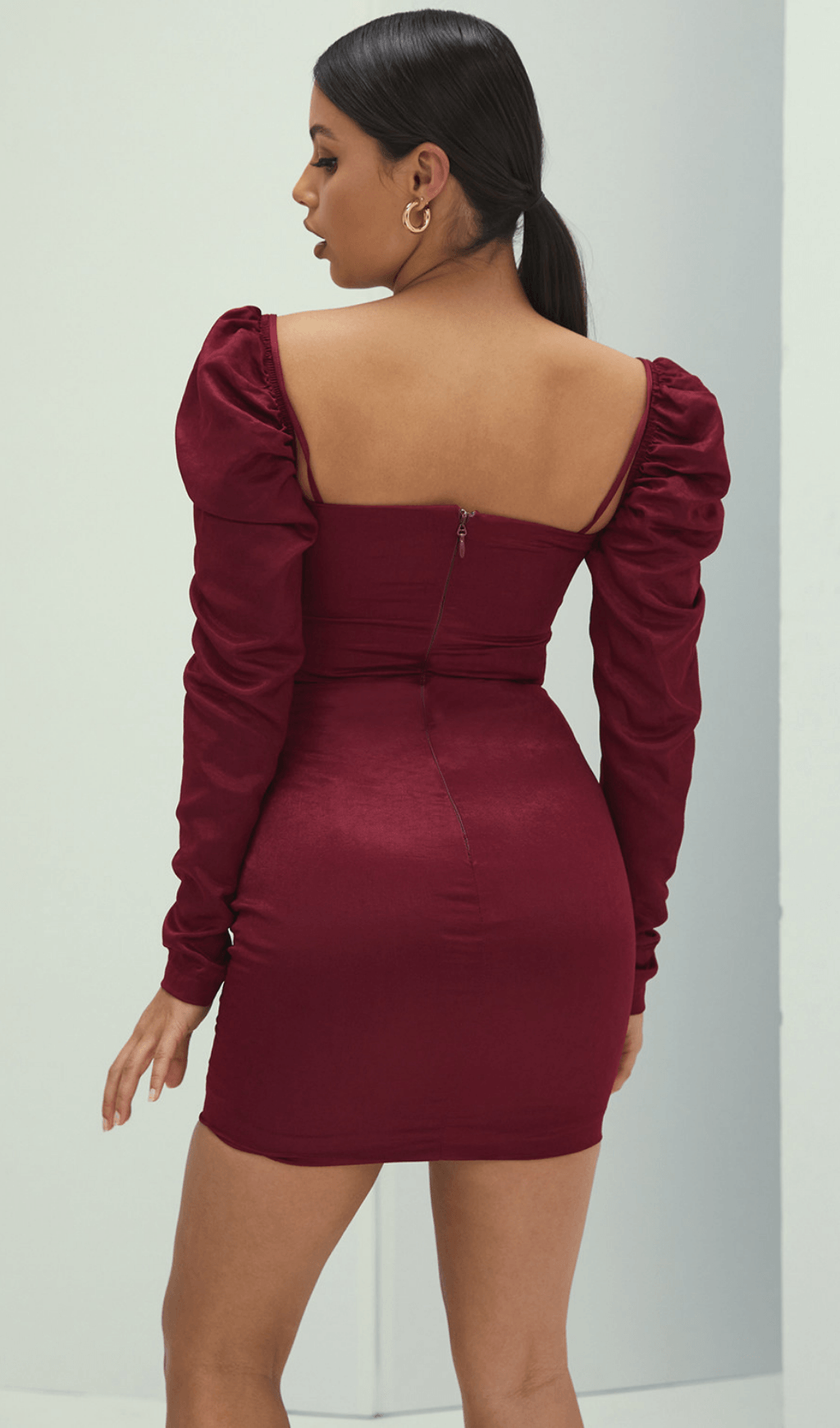 Square neck slim dress styleofcb