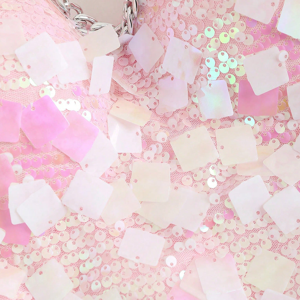 Sequin embellished top in pink