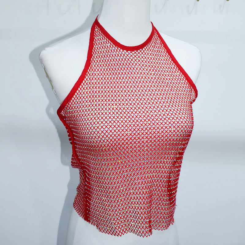 BLING CRYSTAL HALTER TOP