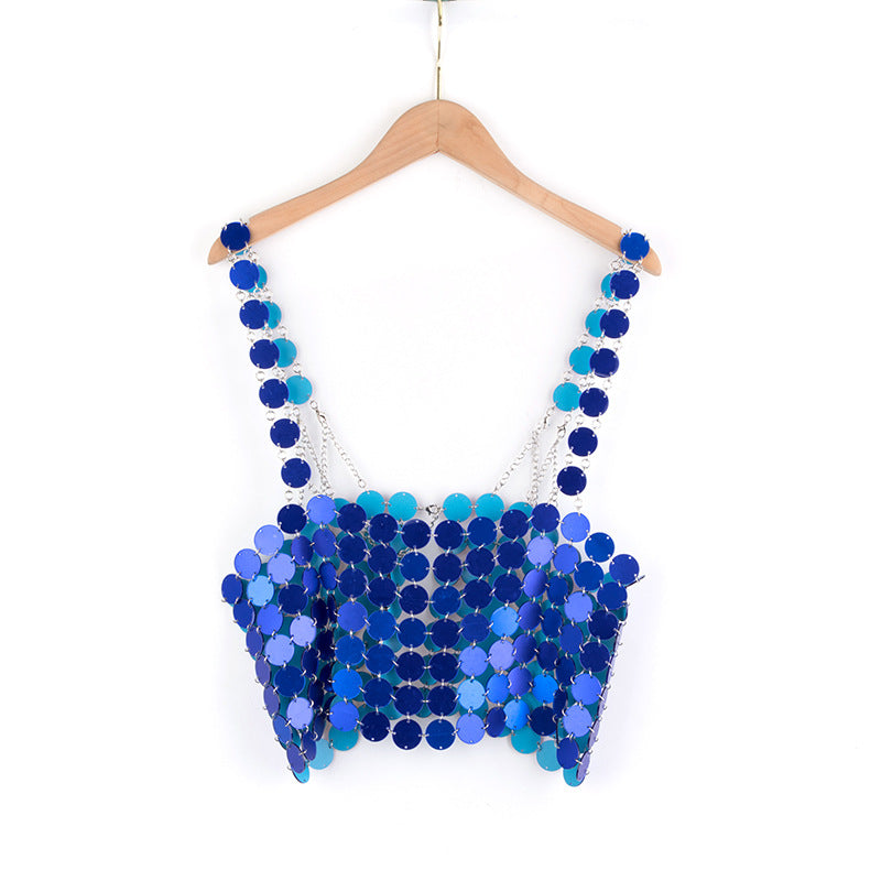 BLING STRAPPY CROP TOP