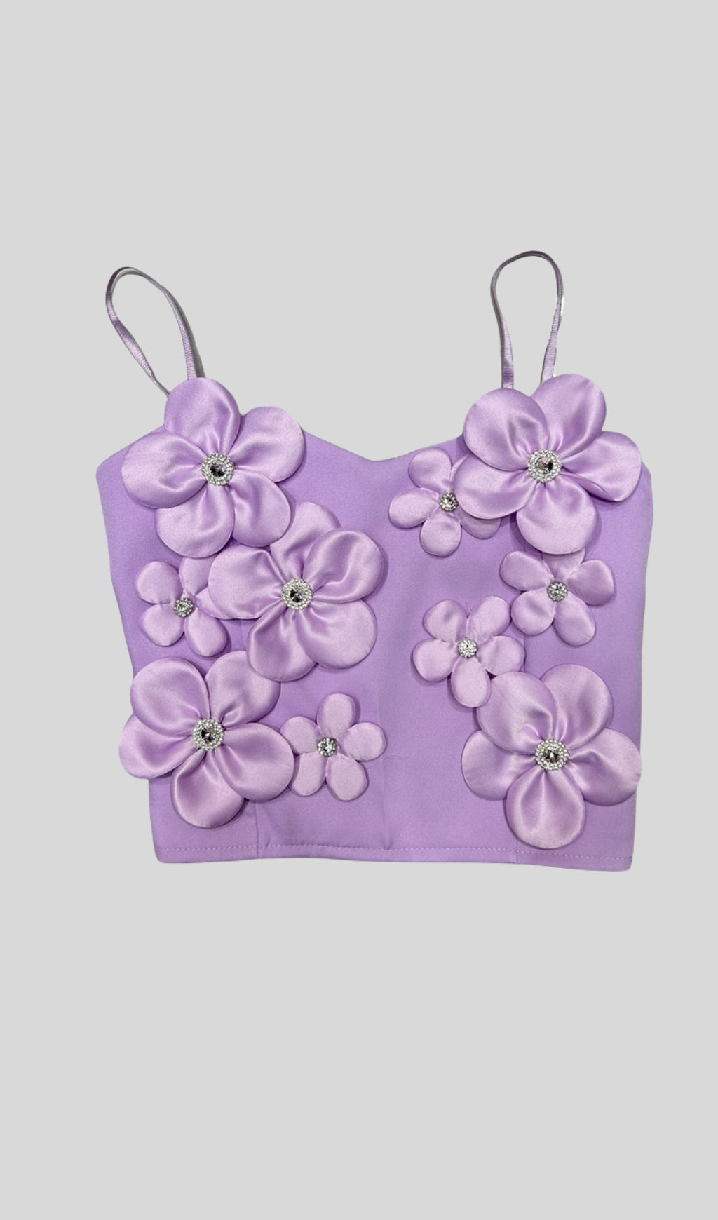 flower crystal embellished vest