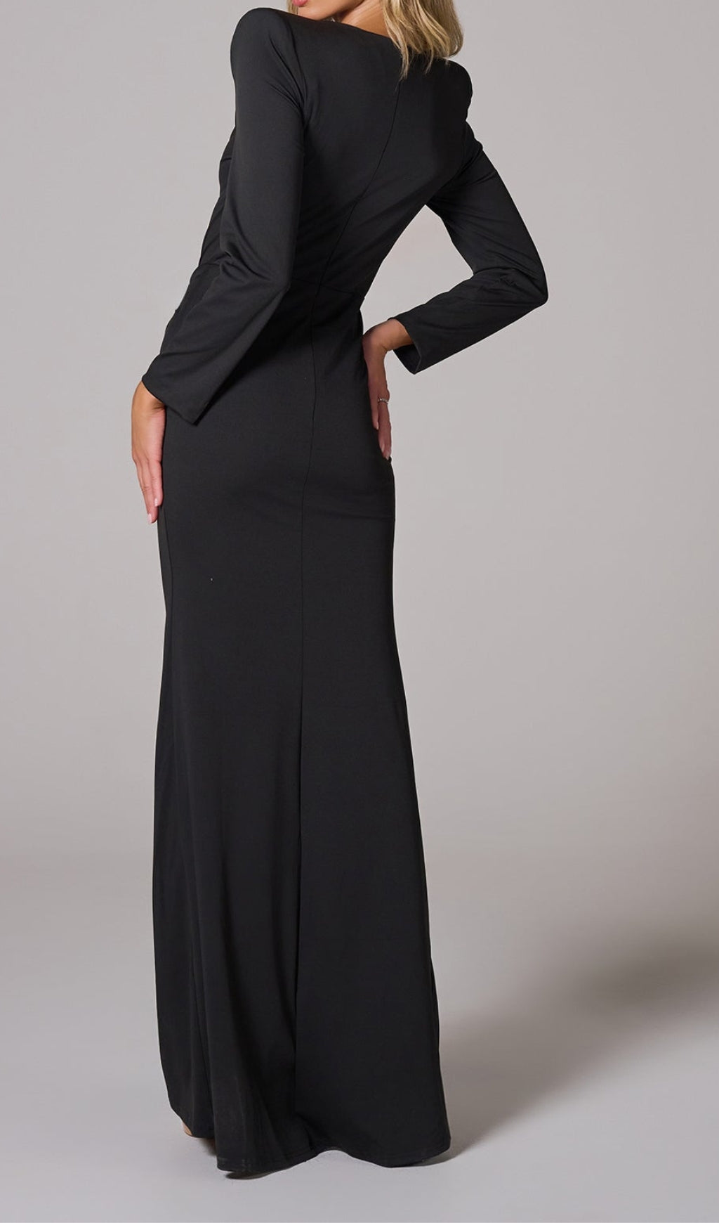 Long sleeve embellished maxi dresses