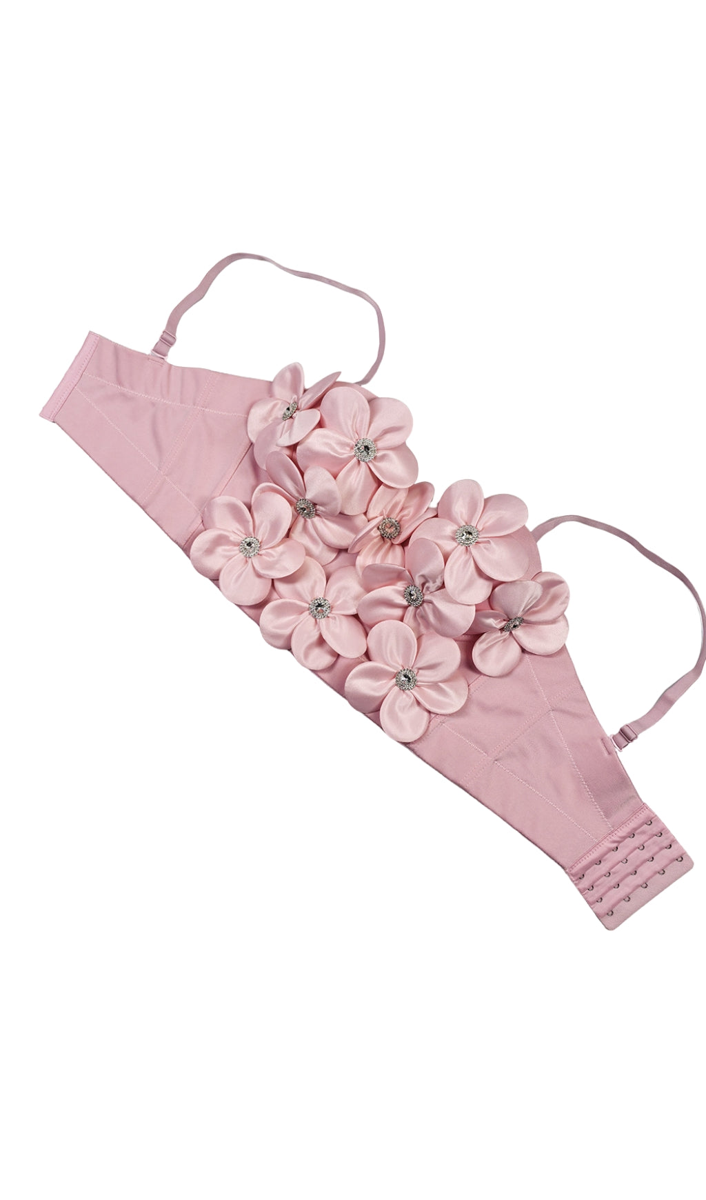 Flower embellished top in pink