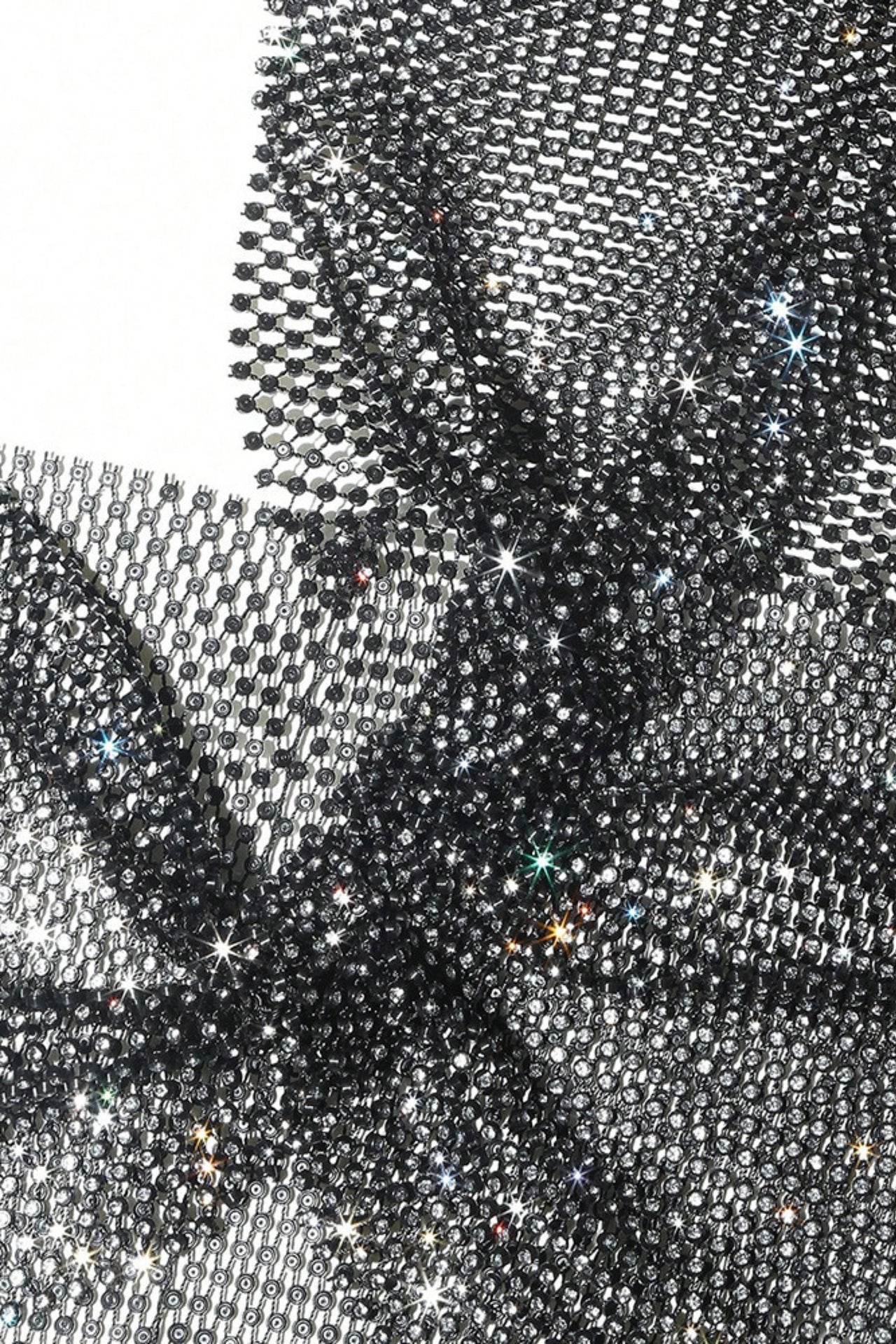Mesh diamond black top