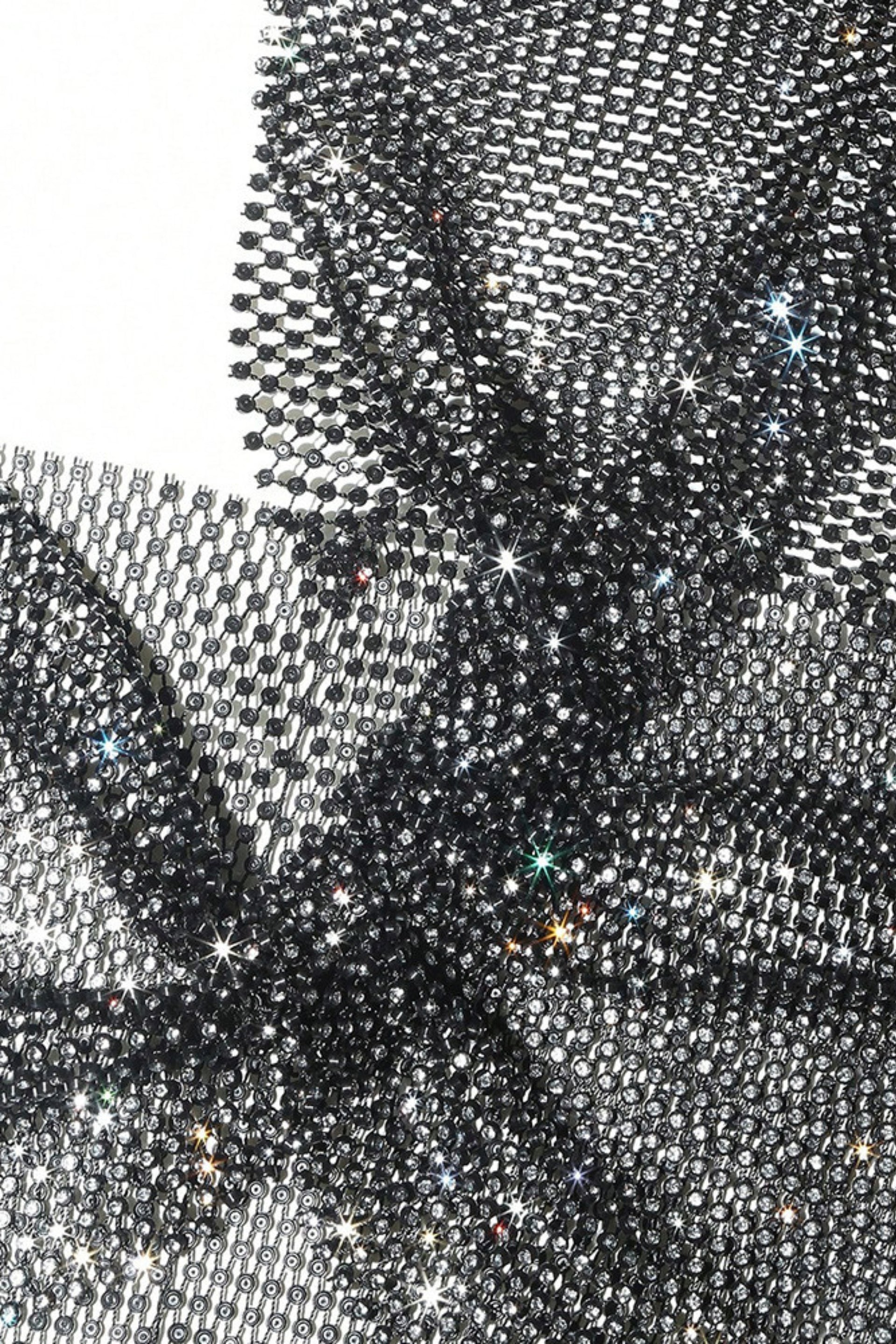Mesh diamond black top