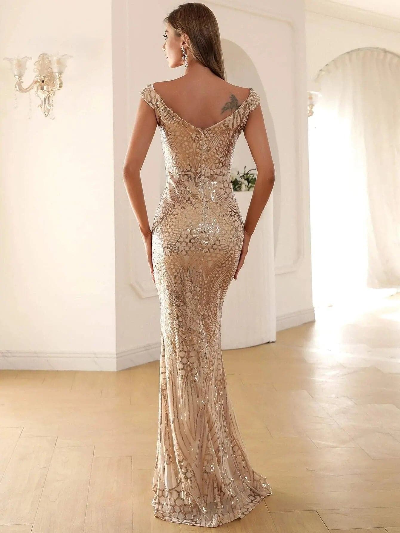Off Shoulder Evening Dress