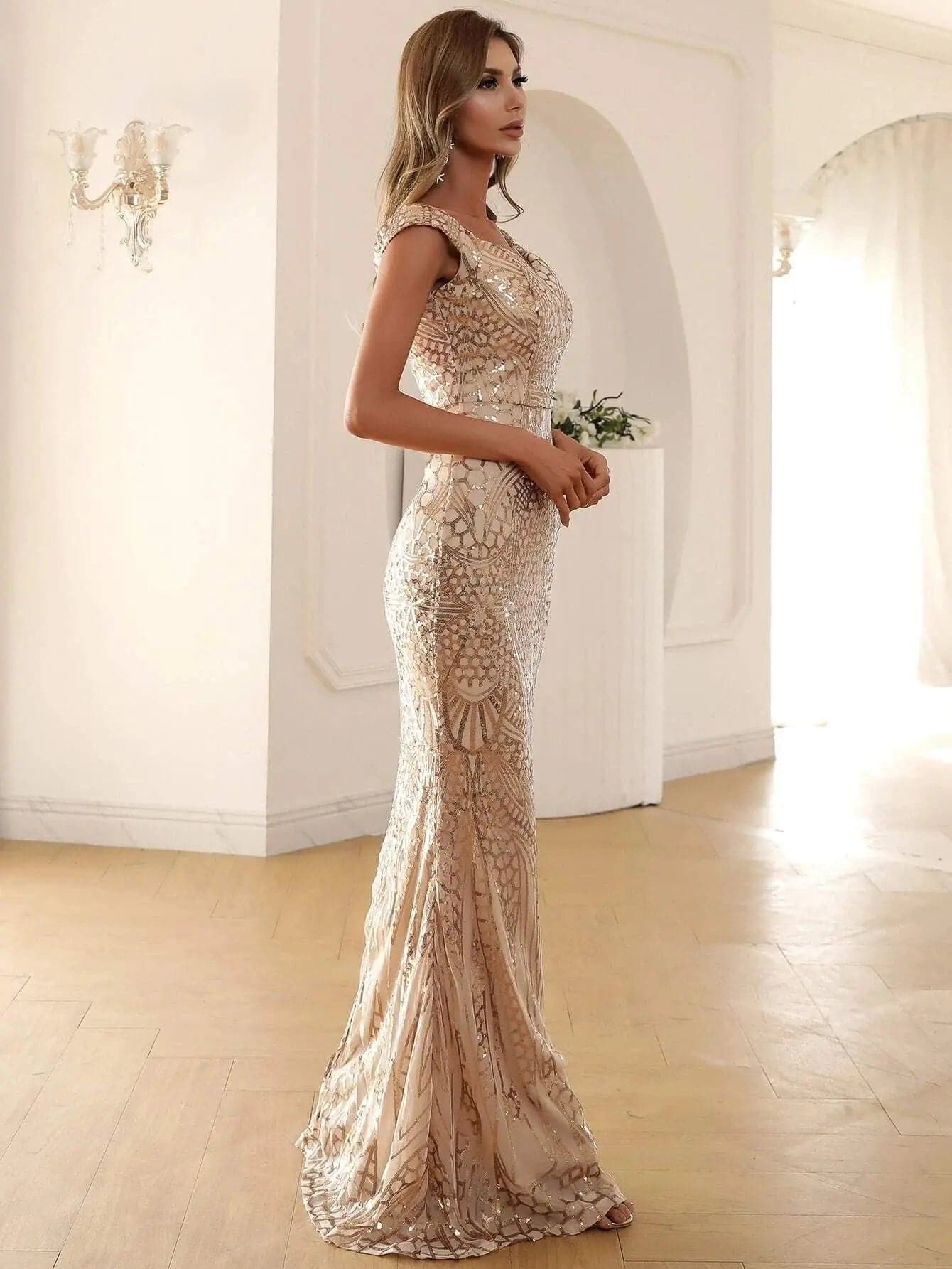 Off Shoulder Evening Dress