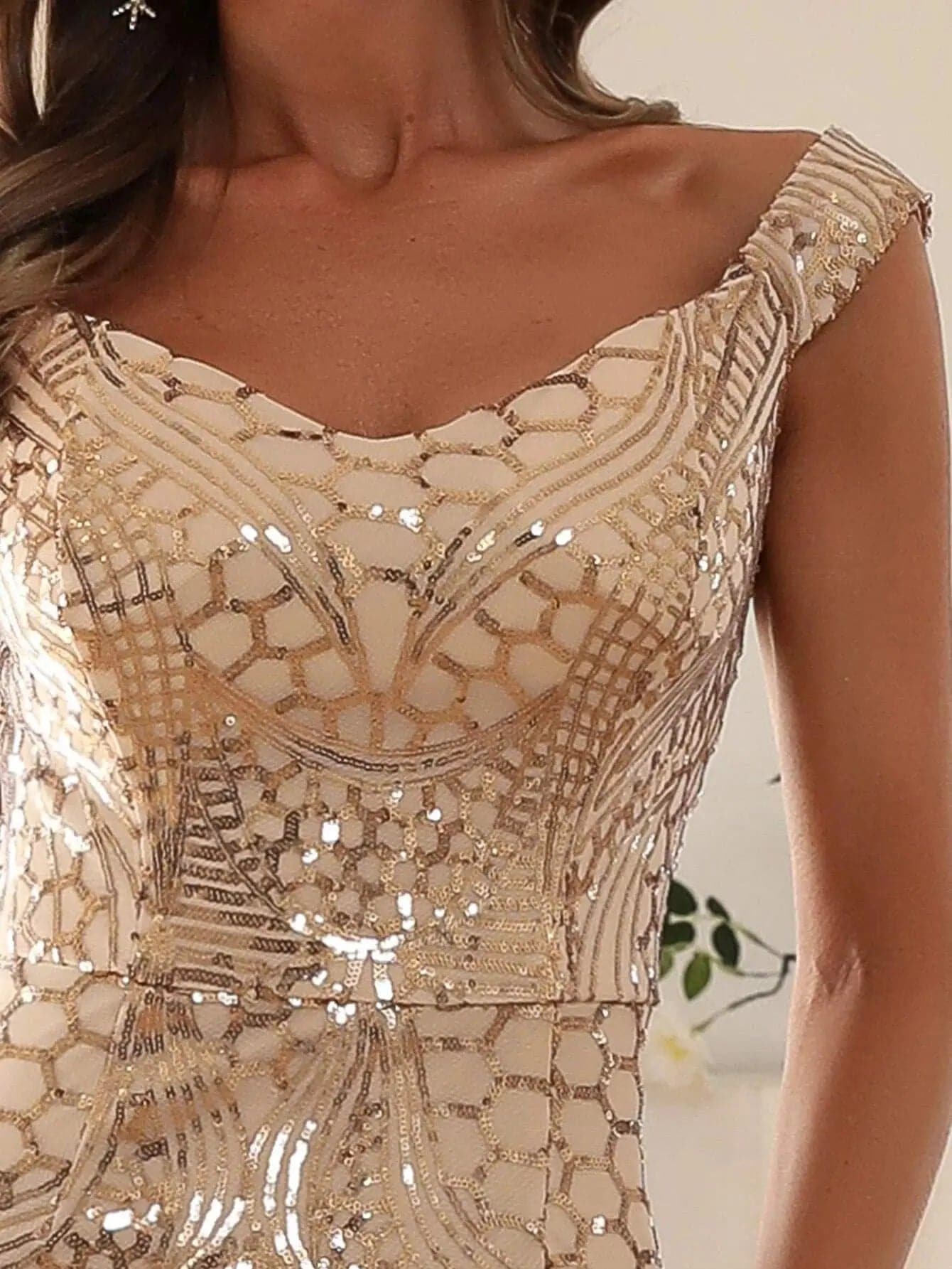 Off Shoulder Evening Dress