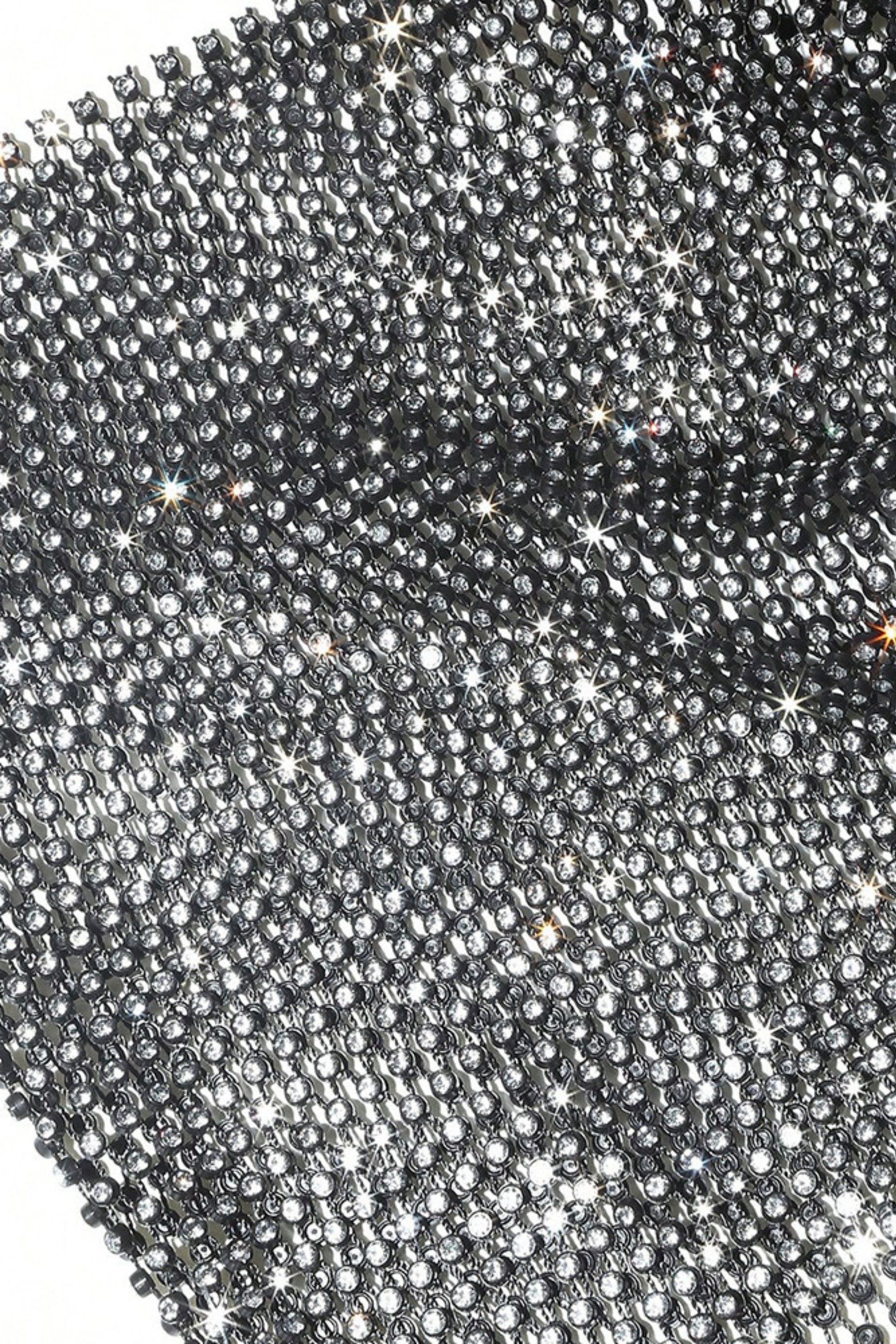 Mesh diamond black top