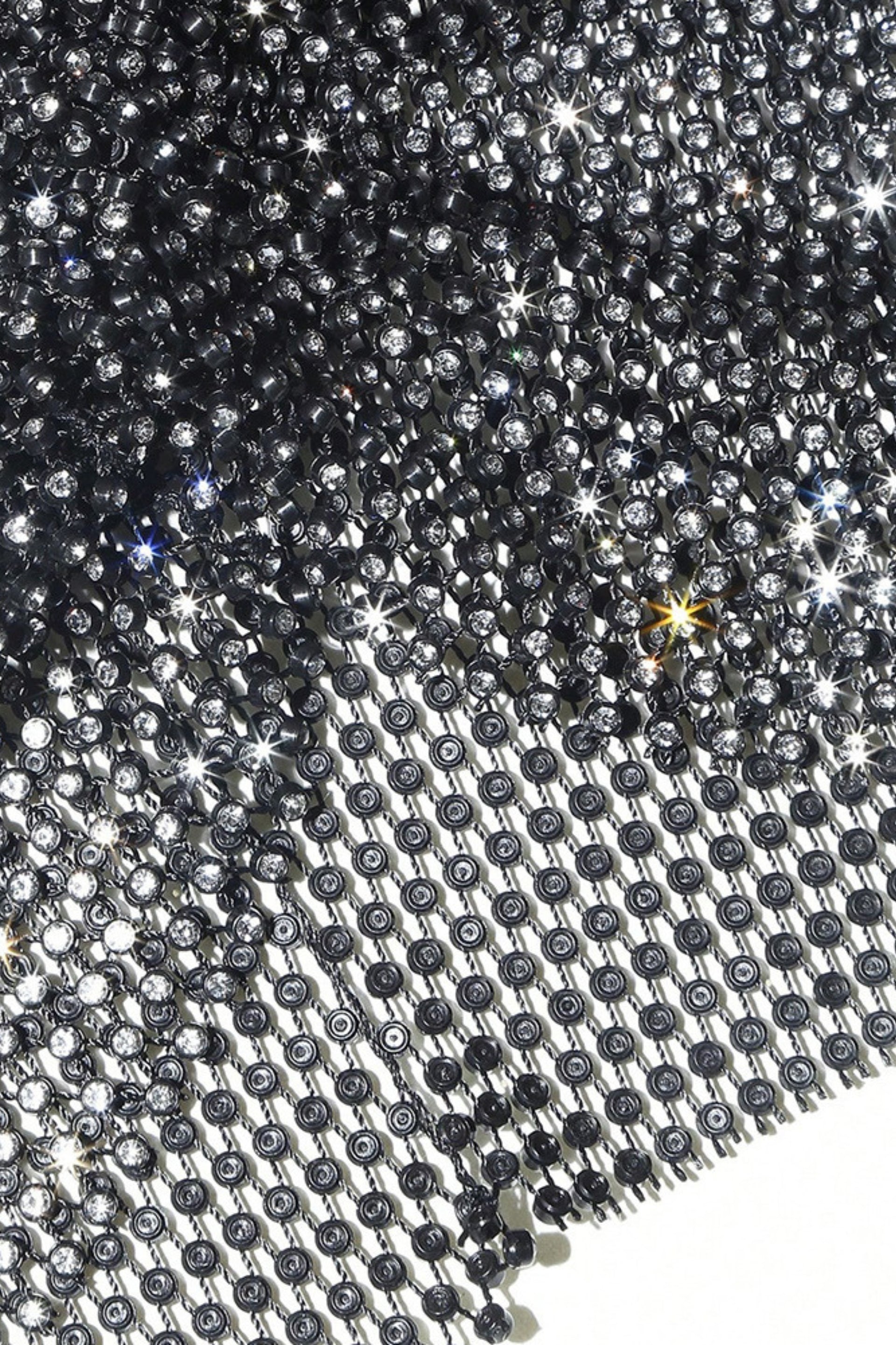 Mesh diamond black top
