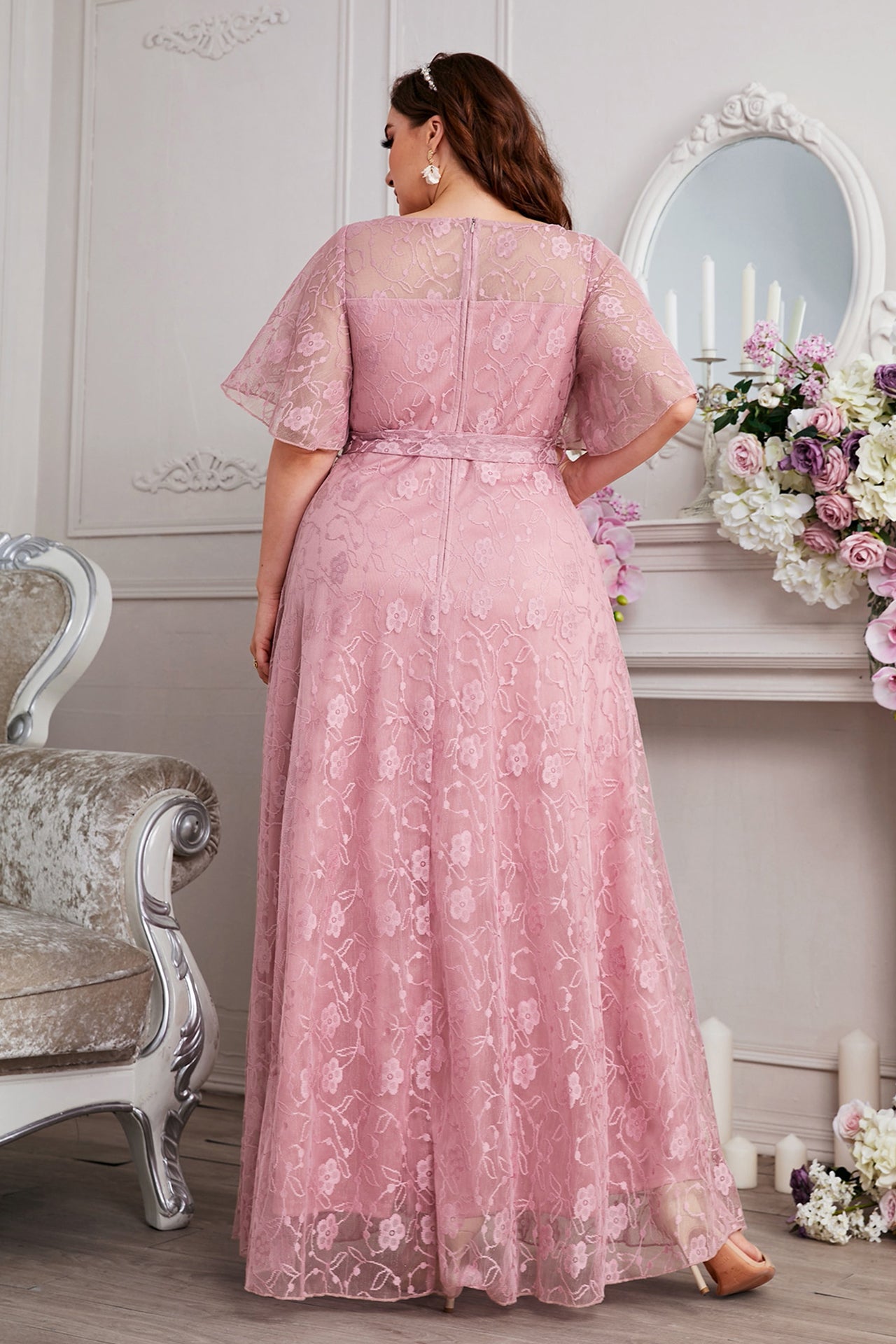 Rosalyn Lace-Up Maxi Dress