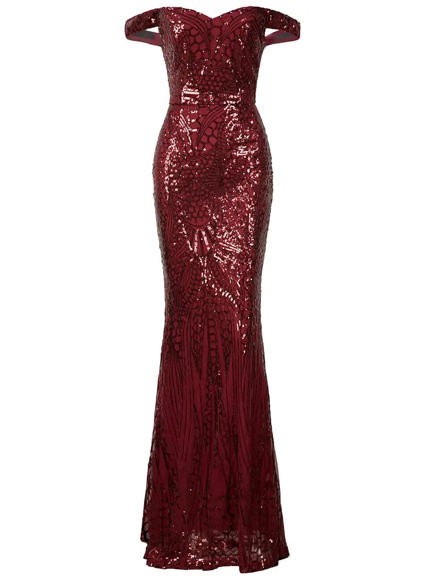 Off Shoulder Evening Dress