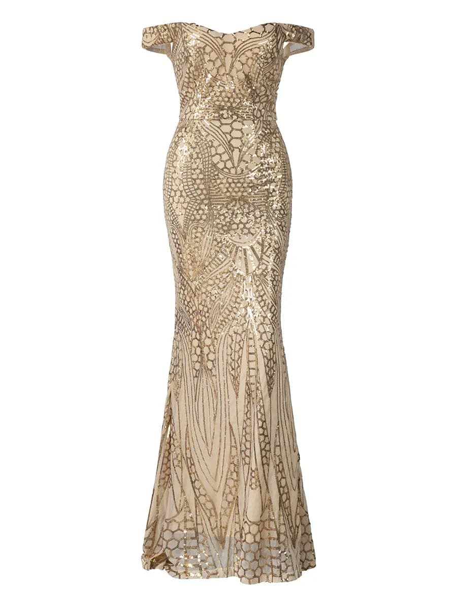 Off Shoulder Evening Dress