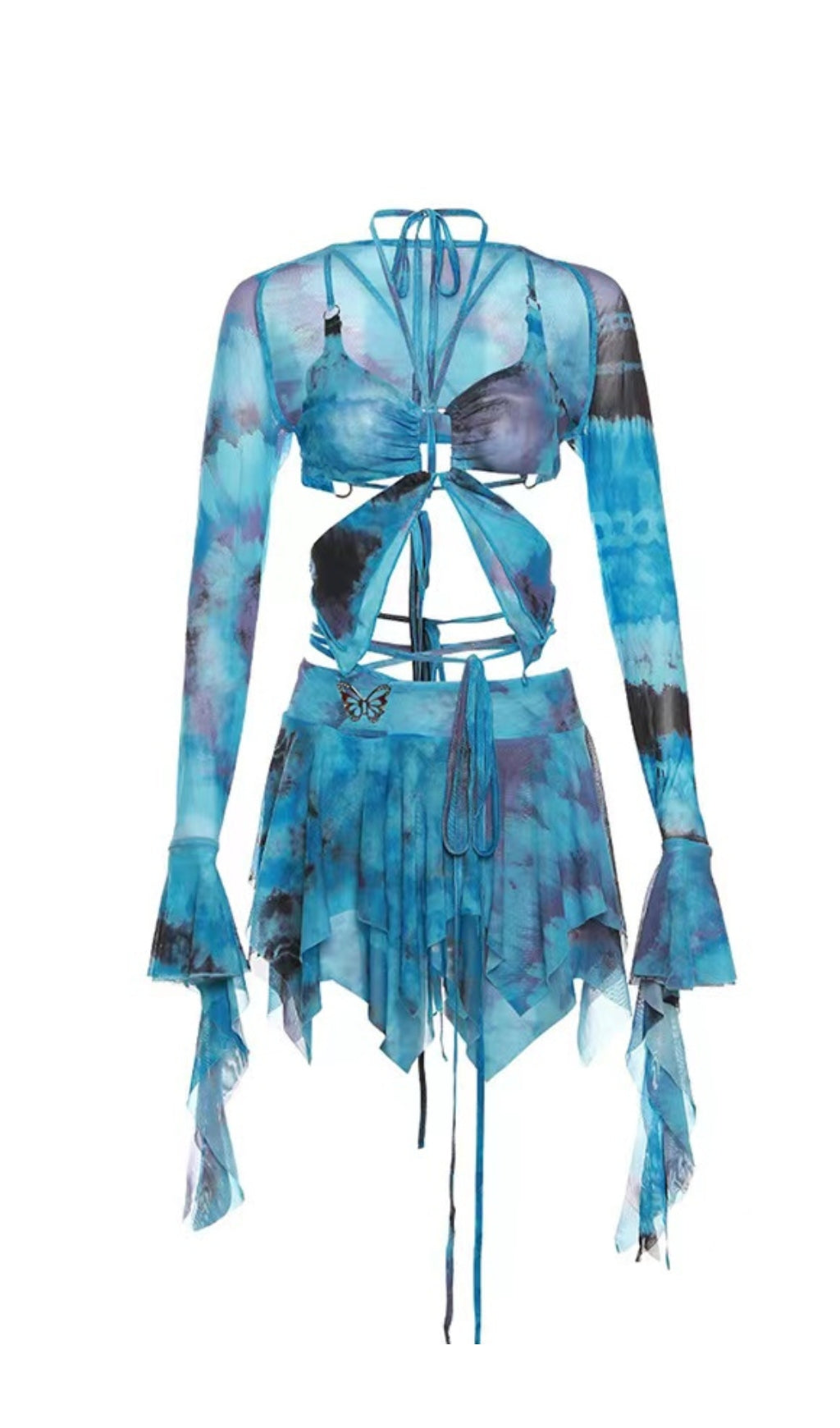 BUTTERFLY PRINTED SWIM SET